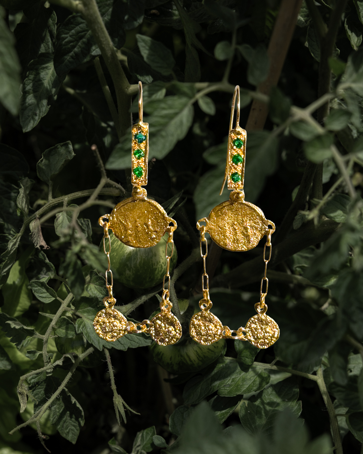 I Don't Know You Now Emerald Stone Earrings