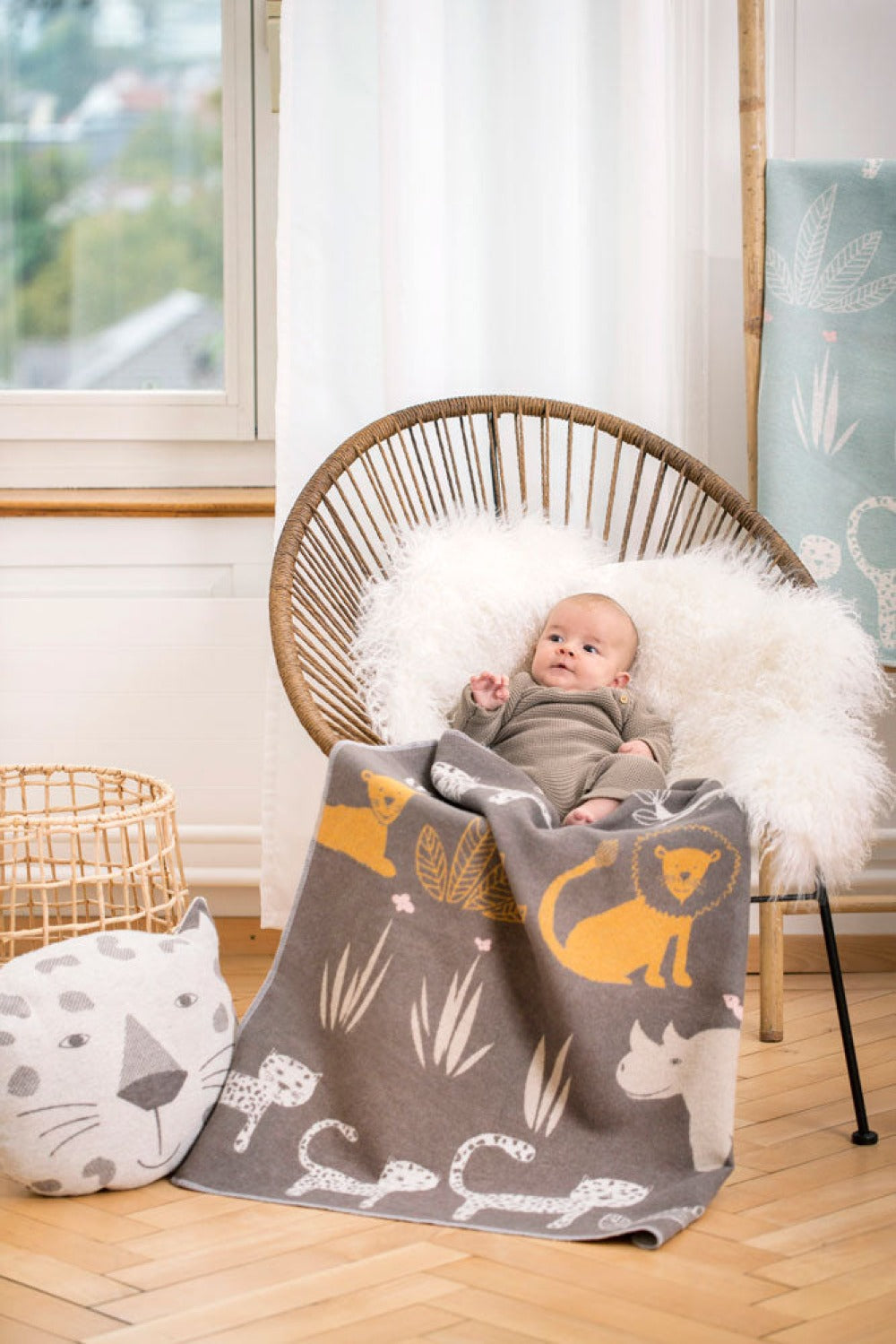 JUWEL baby blanket "jungle" in . Blanket made by David Fussenegger , a family-run mill in Austria.