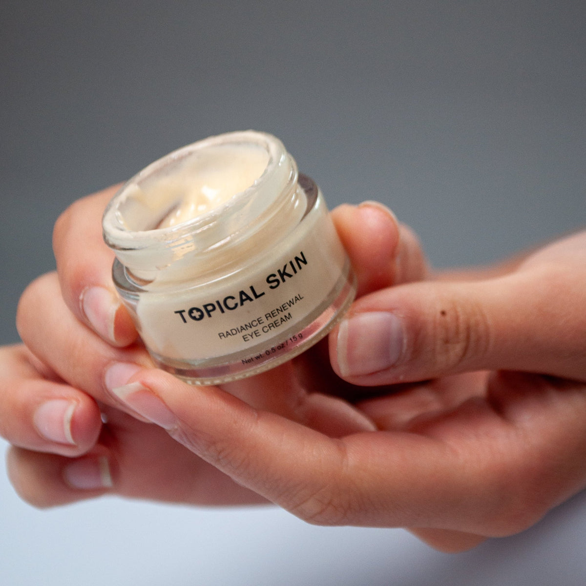 Radiance Renewal Eye Cream + NMF Complex TOPICAL SKIN CLEAN DERMACEUTICALS eye cream in clear glass jar with NMF complex