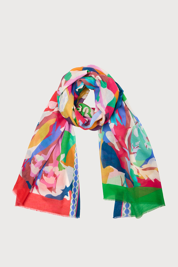 Spring Abstract Printed Scarf - Multi