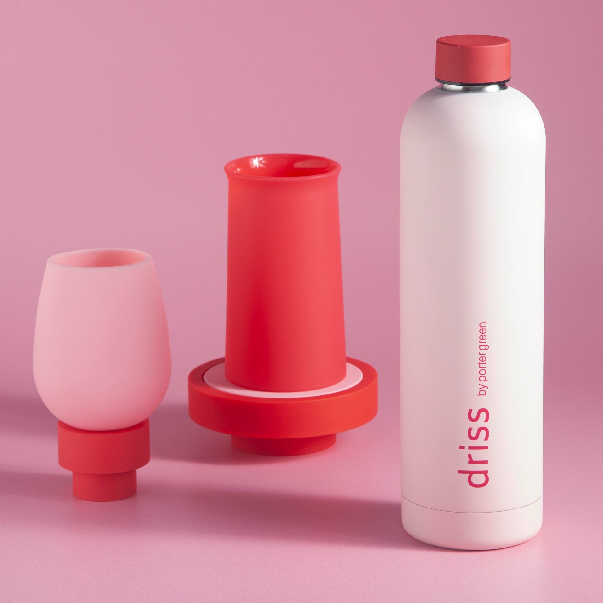 cherry + blush | fegg | silicone unbreakable glasses - porter green | style + sustainability