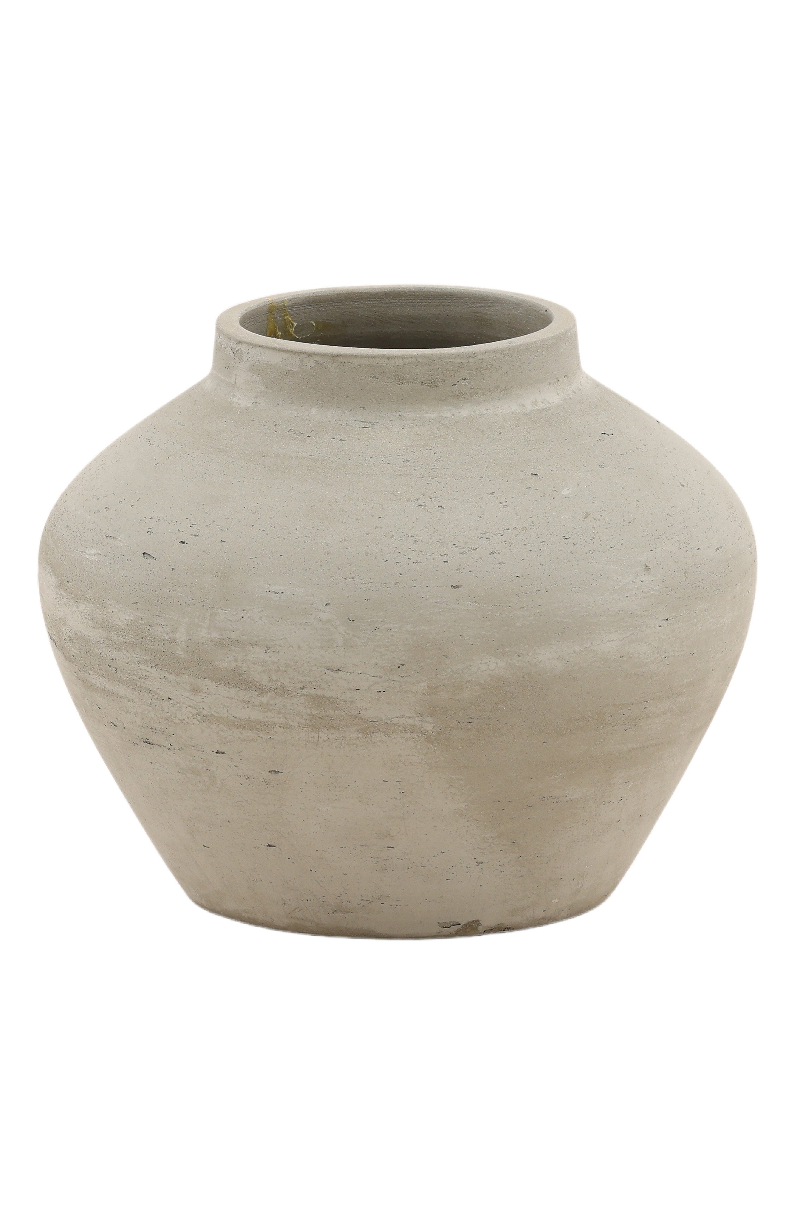 Selene Cement Outdoor Vase - Medium - Antique White