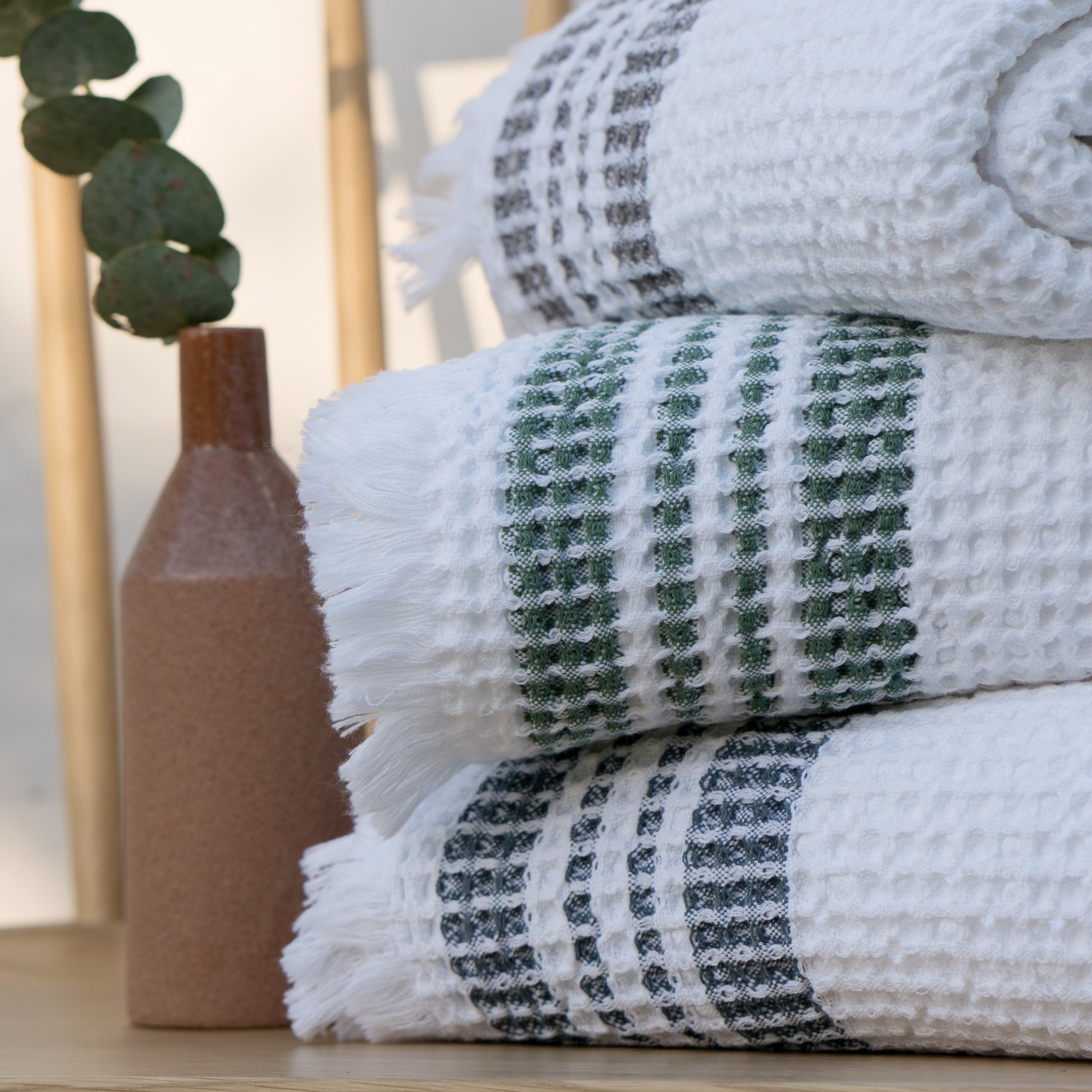 Organic Belgian Waffle Bath Sheet - Thumbnail 4