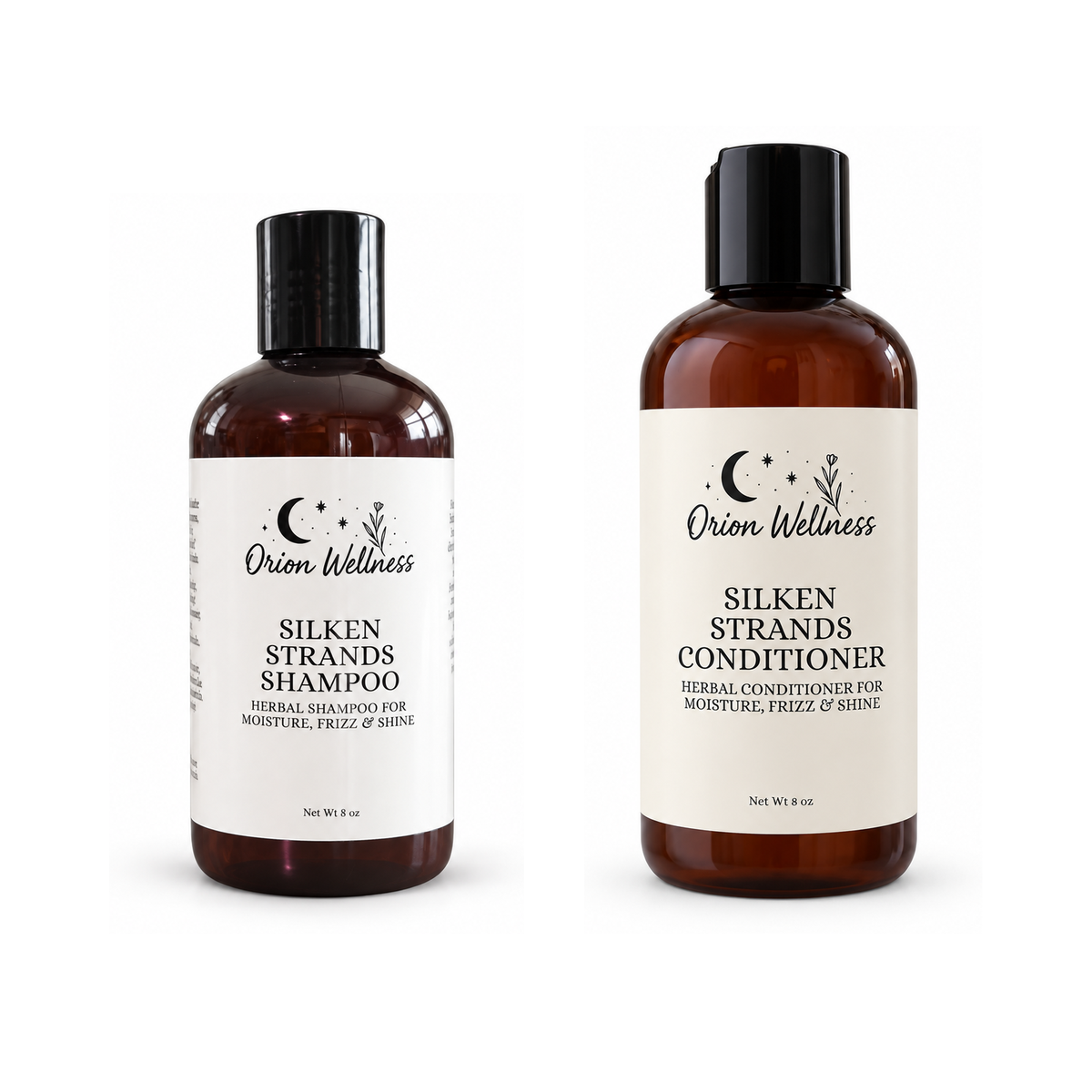 Silken Strands Hair Ritual Duo by Orion Wellness on a white background