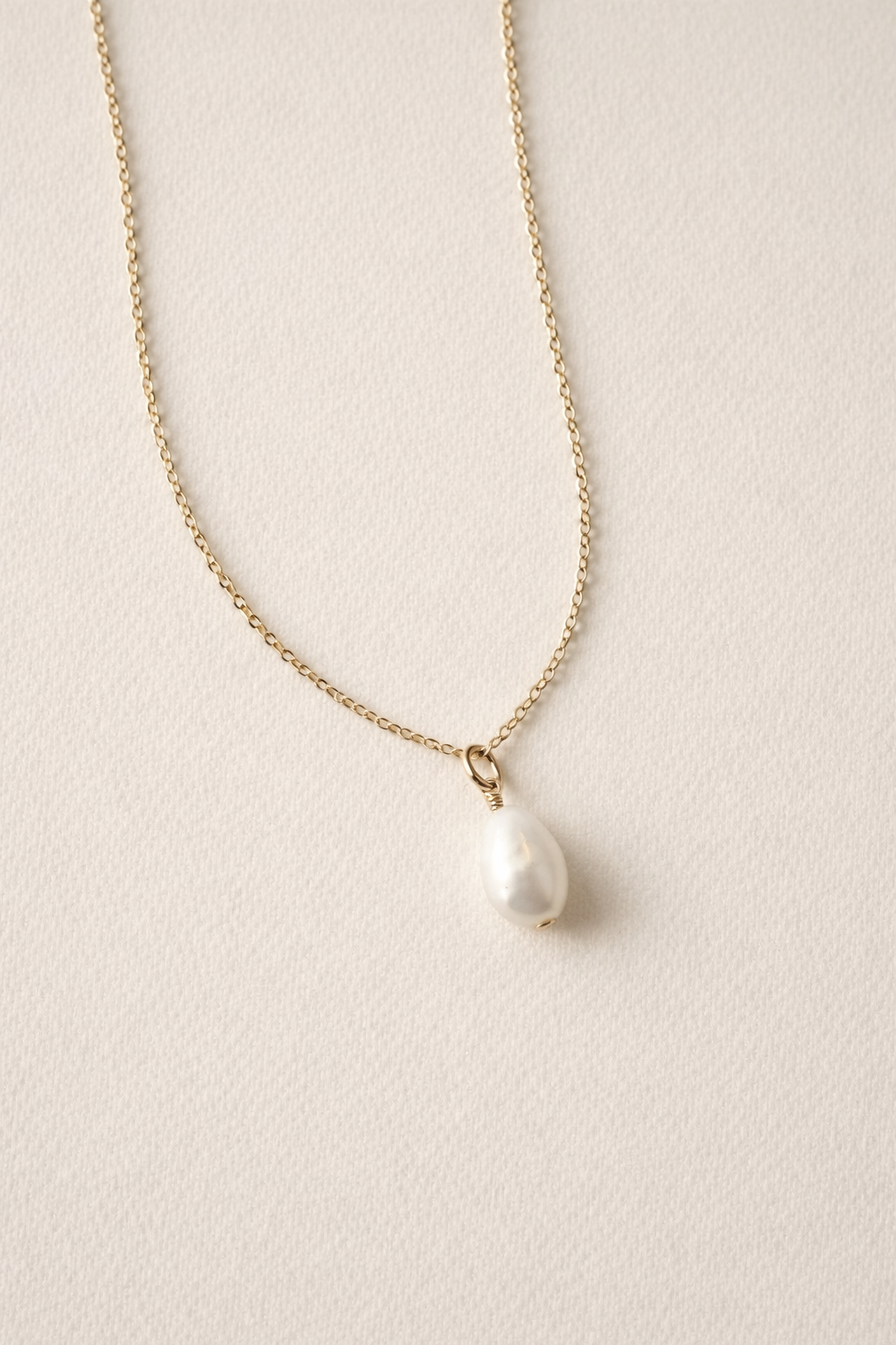 Baroque Pearl Necklace | Gold Fill