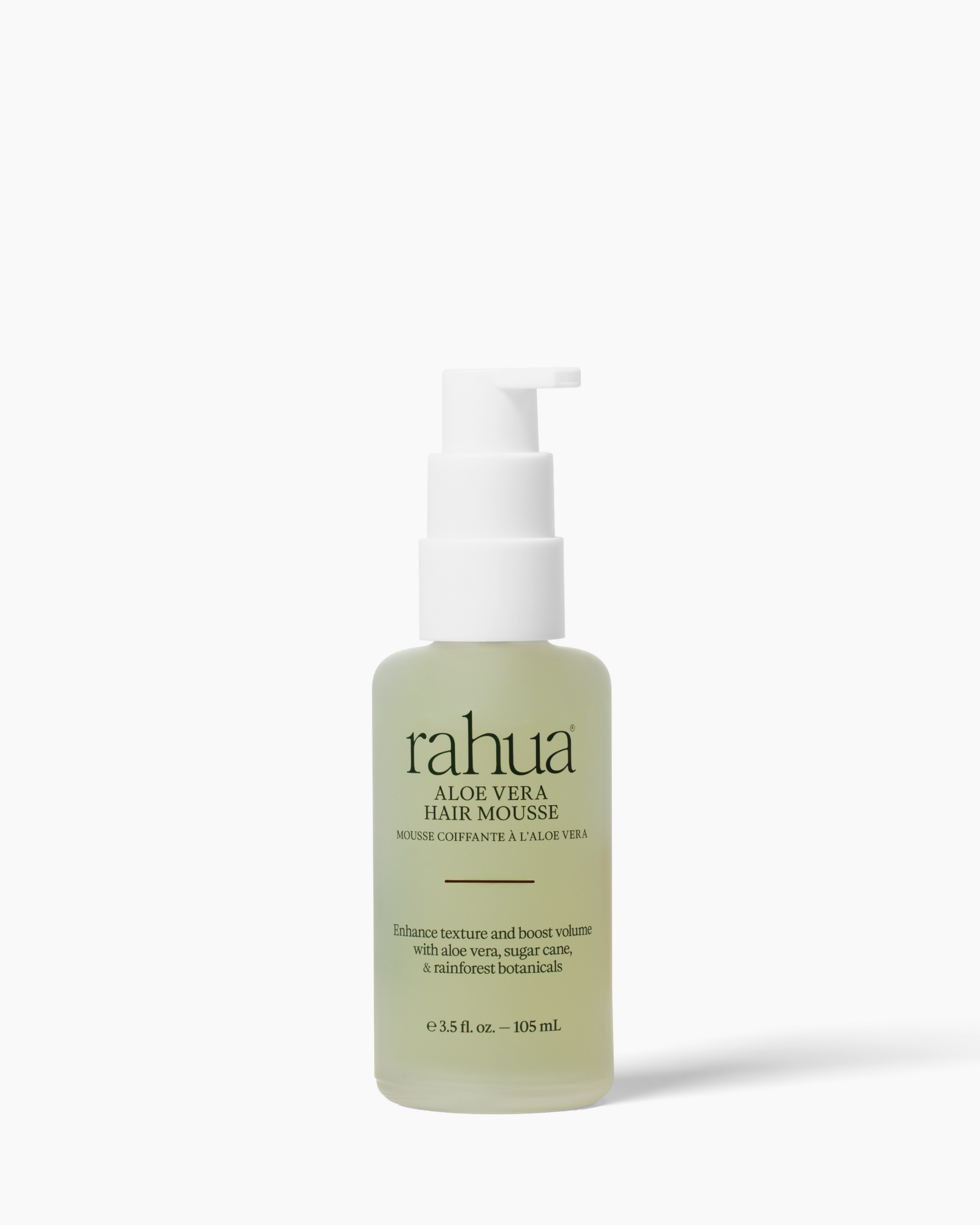 Rahua aloe vera hair moisturizer bottle on a white background