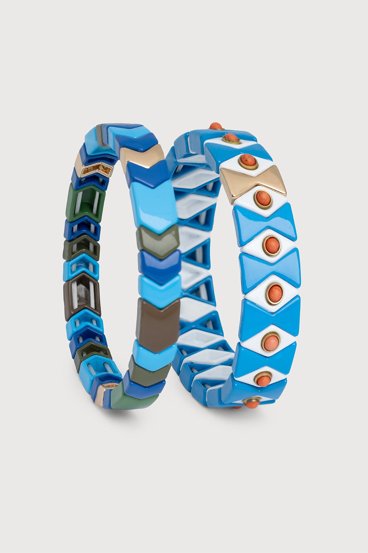 Evil Eye Stretch Bracelet Set - Blue