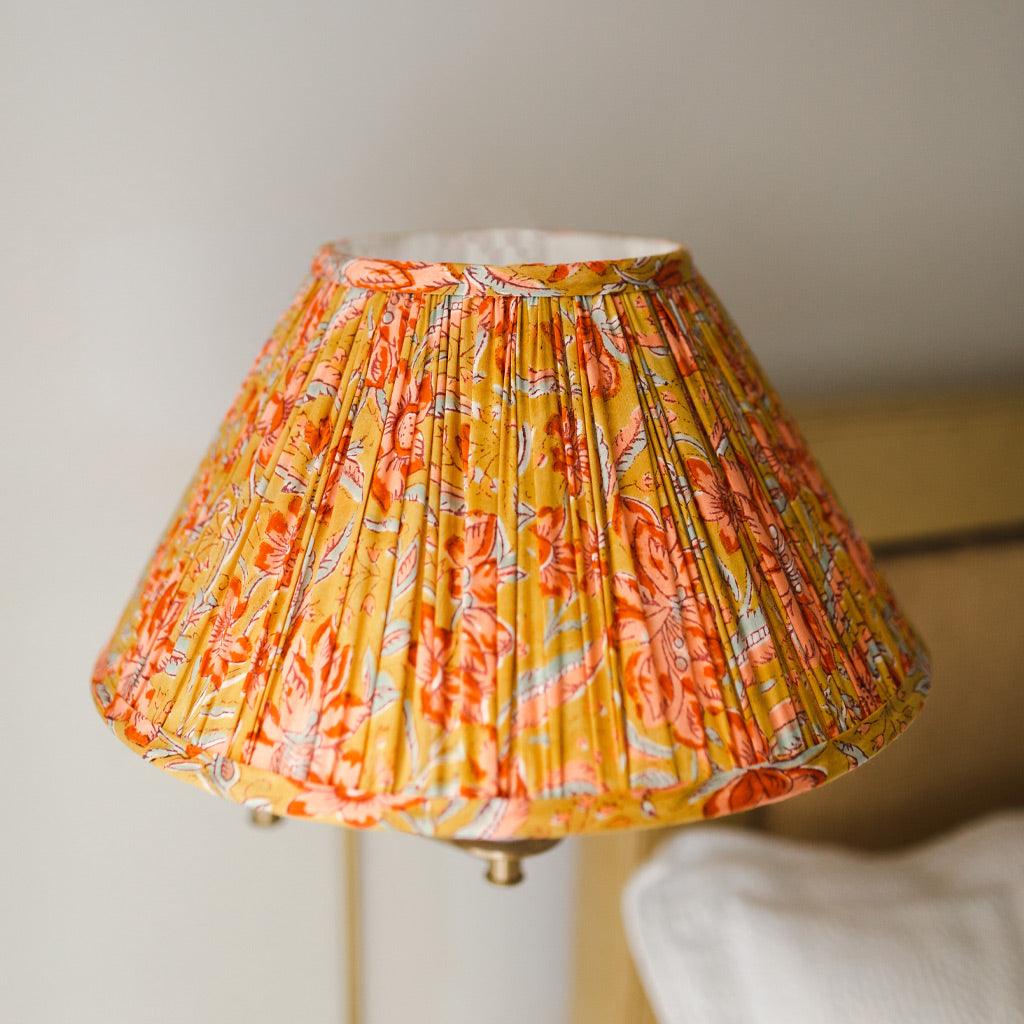 Pleated Lampshade in Lucinda Print - Sophie Williamson Design