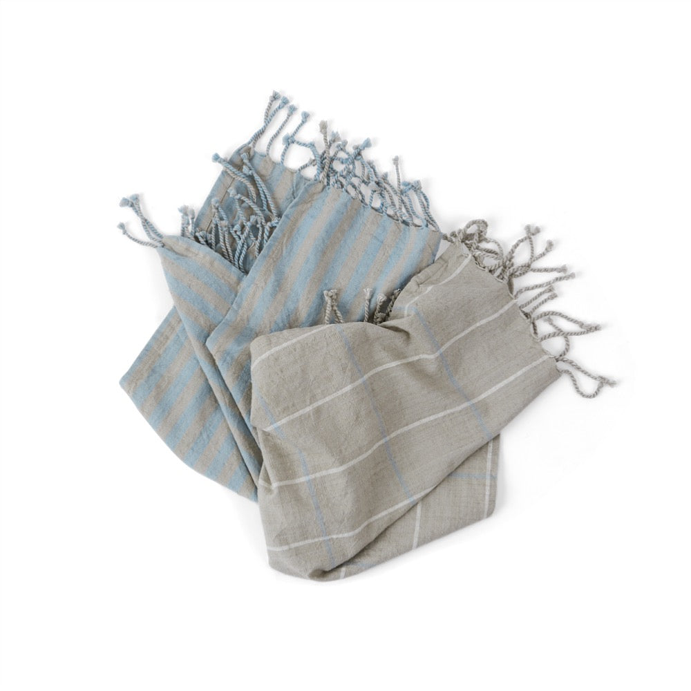 Gobi Tea Towel 2 Pcs Pack Tourmaline Grey 2