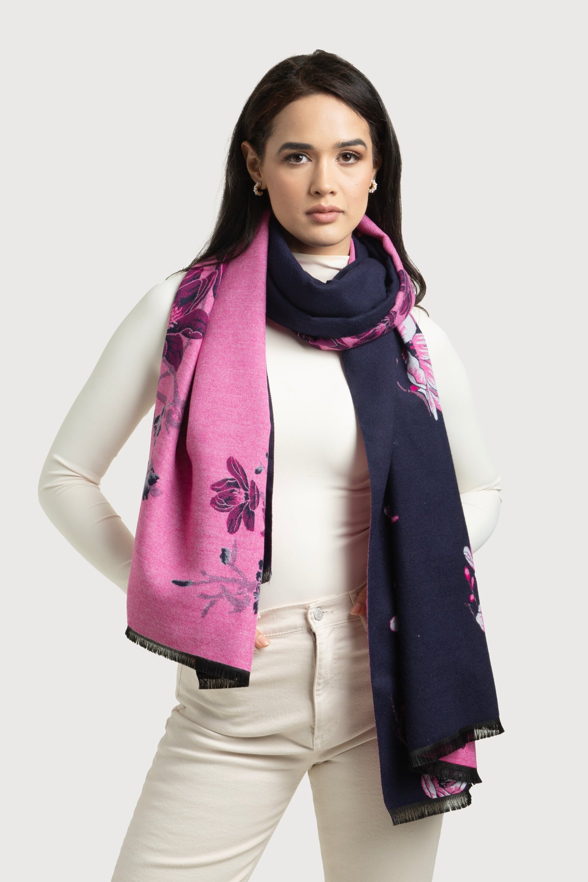 Reversible Scarf - Navy