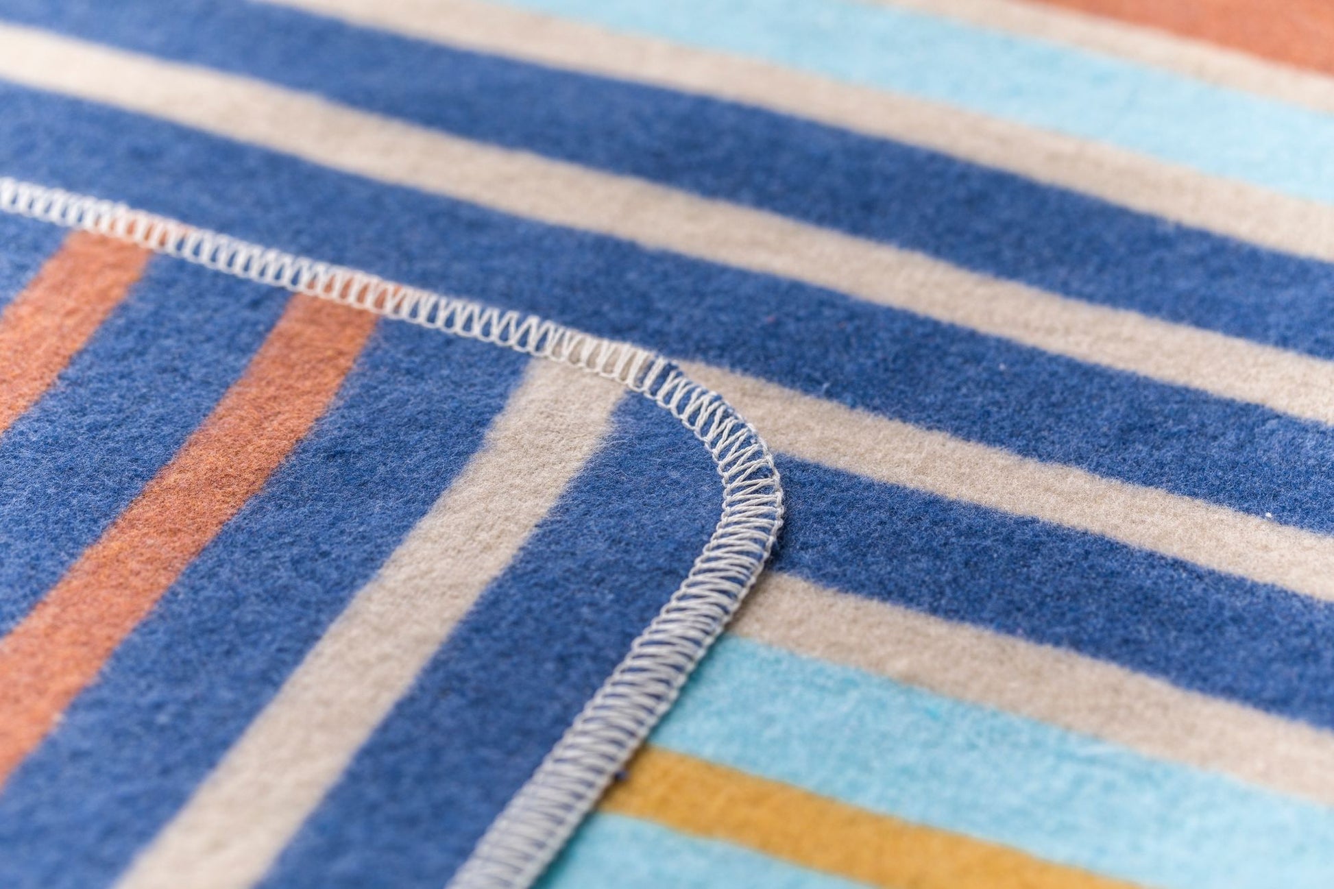 JUWEL baby blanket "fox/stripes" in . Blanket made by David Fussenegger , a family-run mill in Austria.