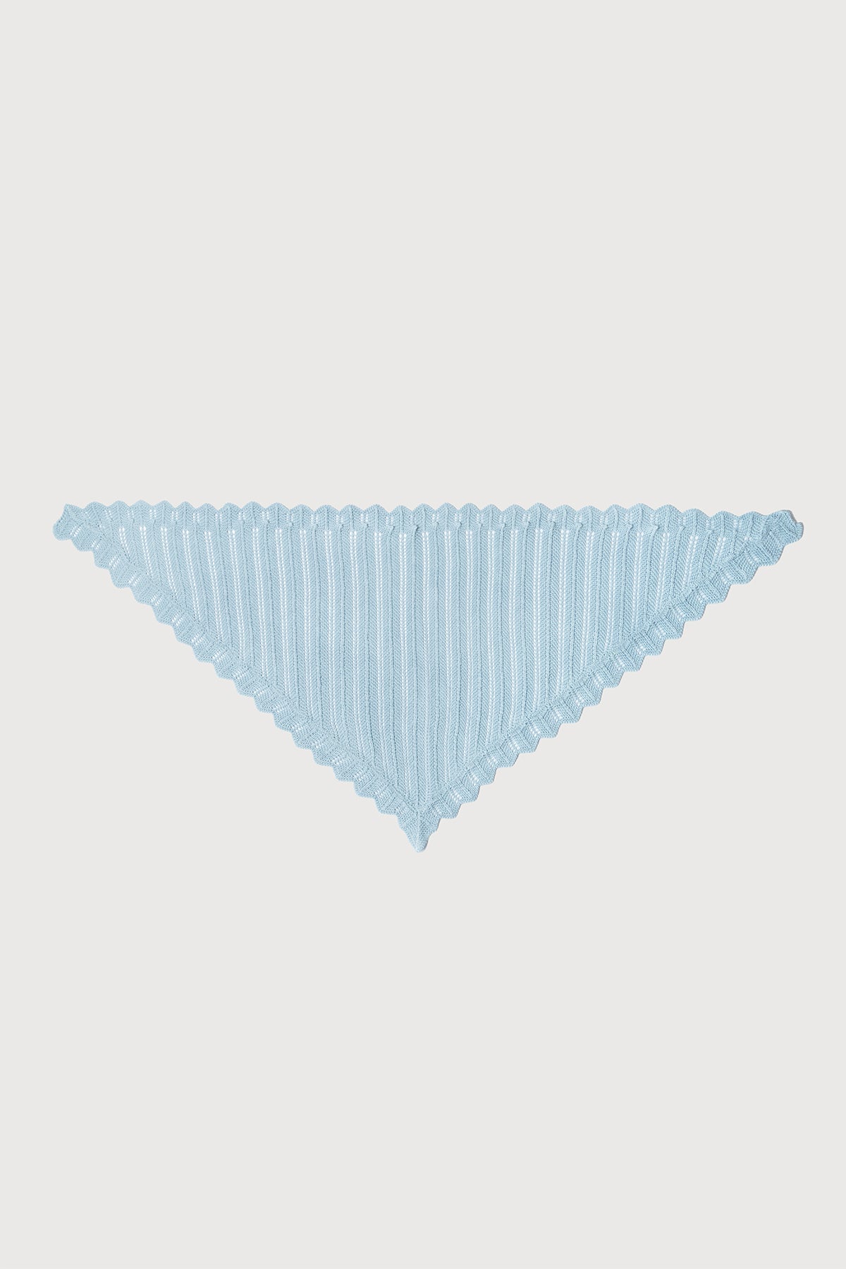 Knitted Triangle Bandana - Light Blue