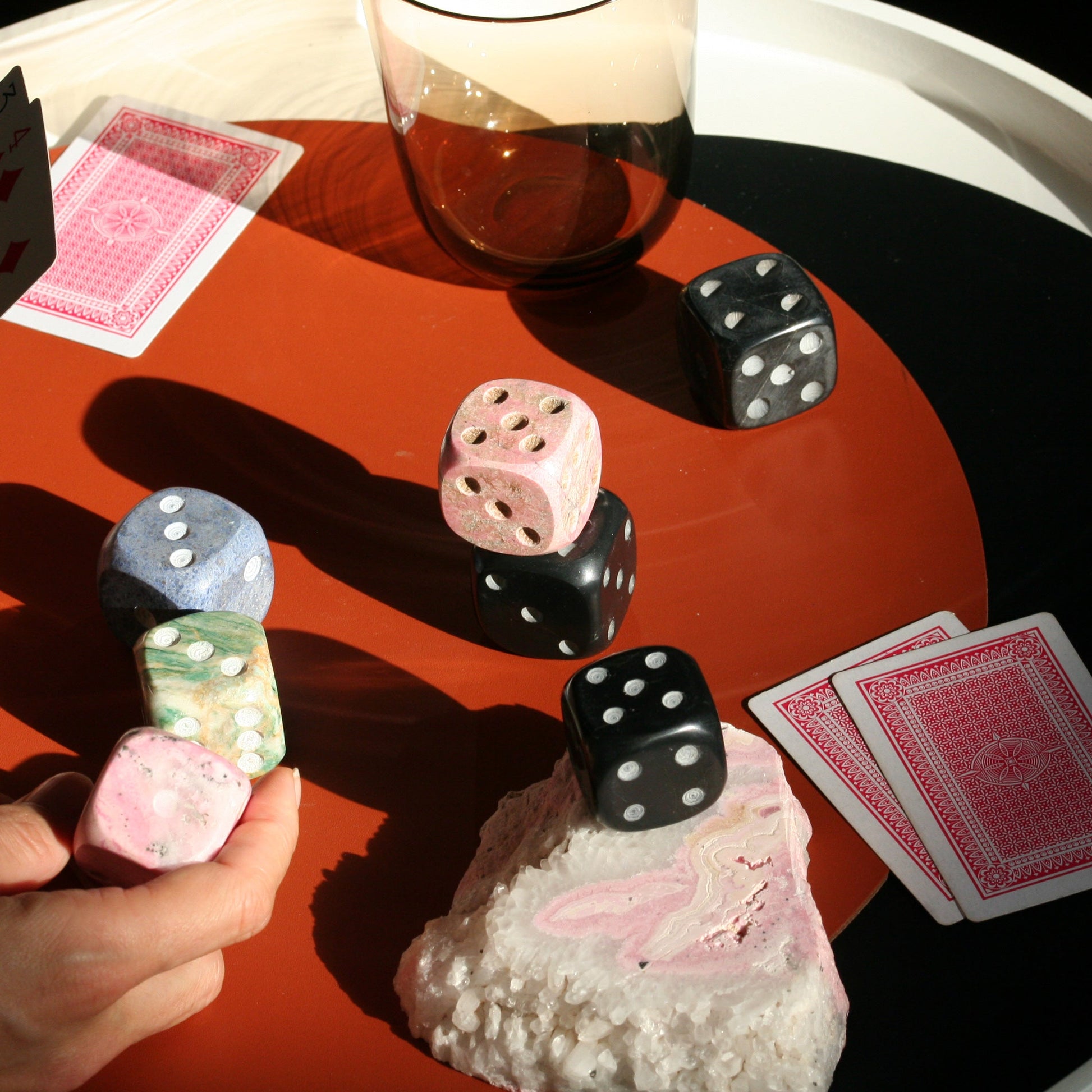 Giant gemstone Dice - set of 4