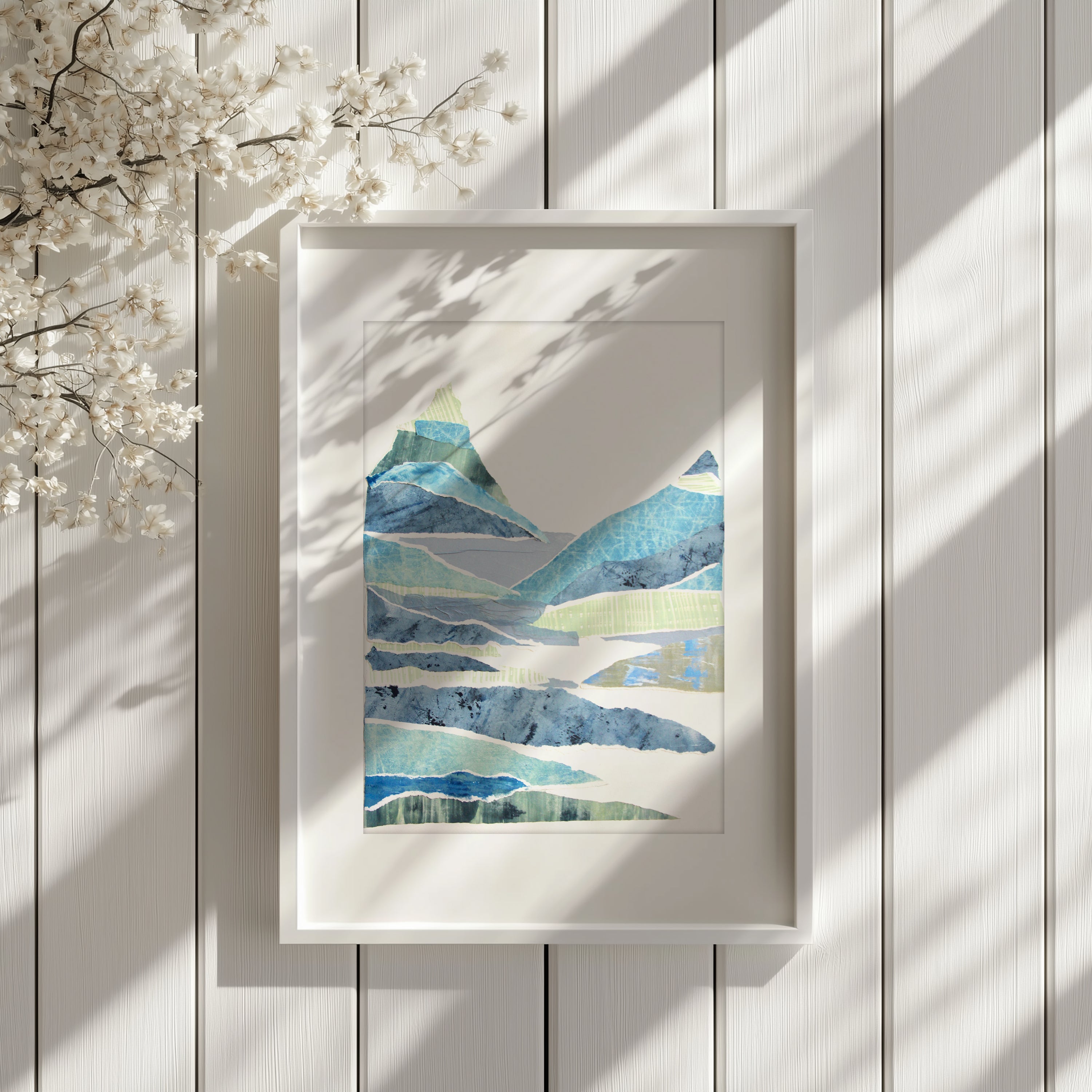 Layered Mountain Large Framed Print
