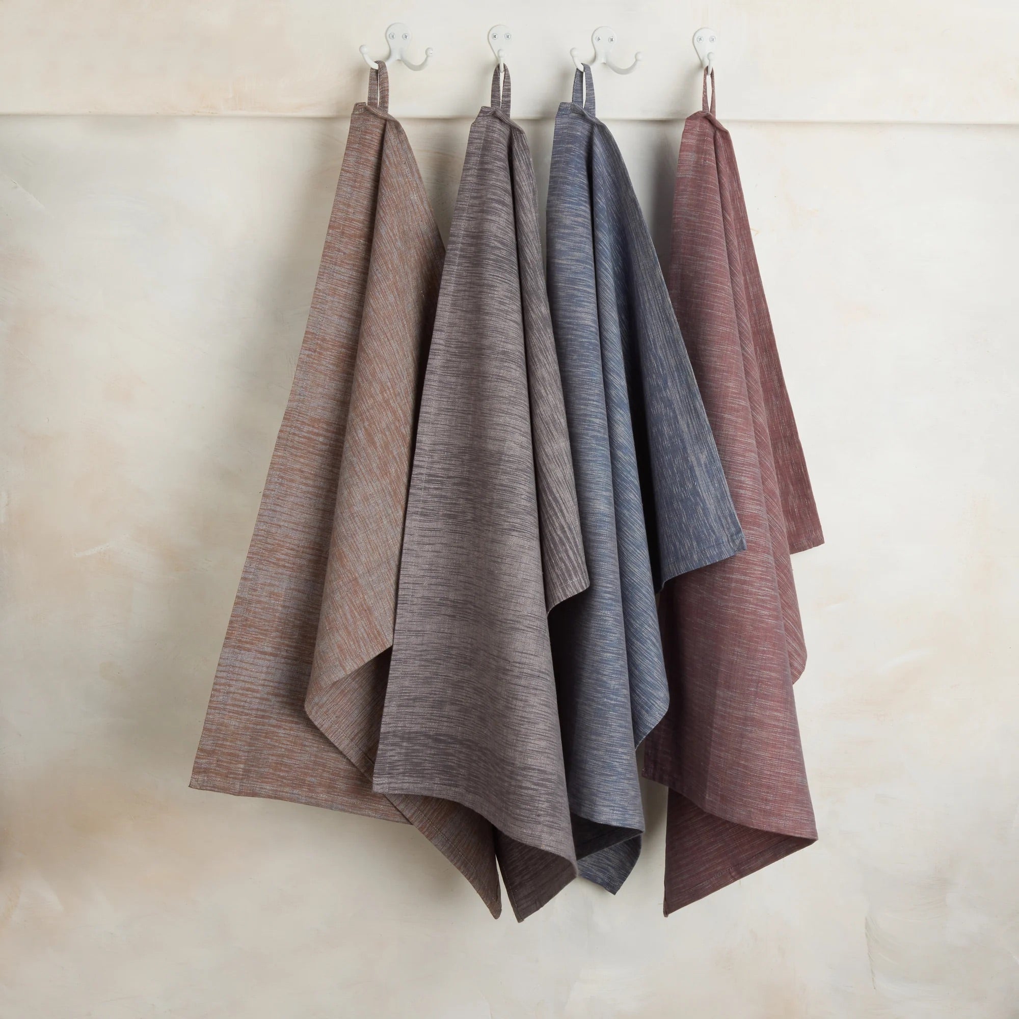 TIMELESS – Set of 2. Organic Ikat Handwoven Kitchen Towels – Cotton – Fair Trade – Artisan Made