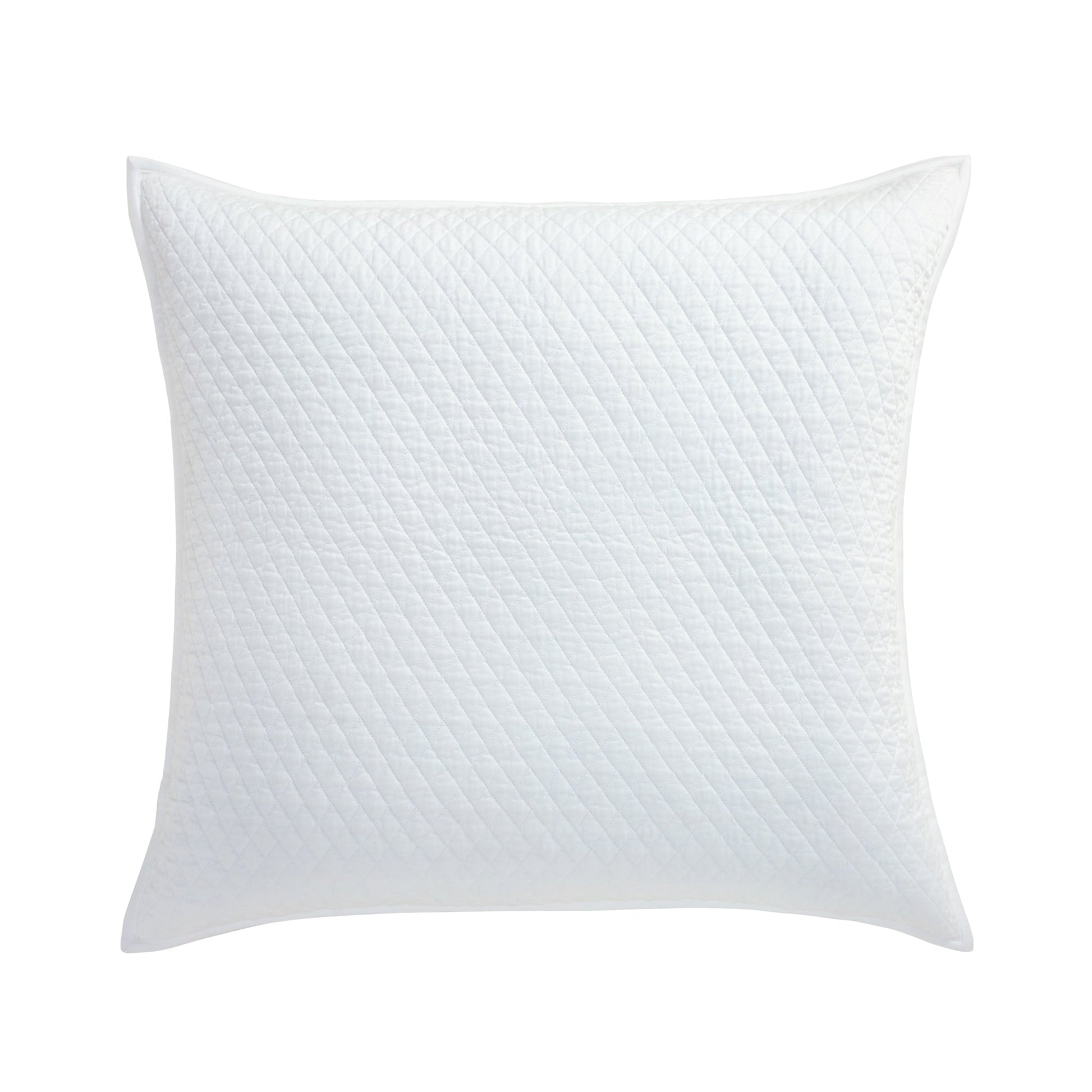 ES-264A-2626_1|White quilted coverlet featuring a delicate diamond pattern, ideal for a fresh, classic bedroom aesthetic.