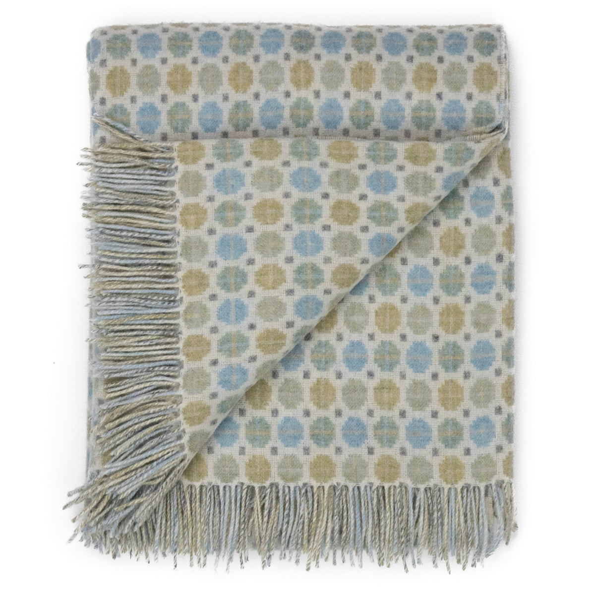 Southampton Home Merino Wool Medallion (Sky)-Throws and Blankets-[bar code]-Prince of Scots