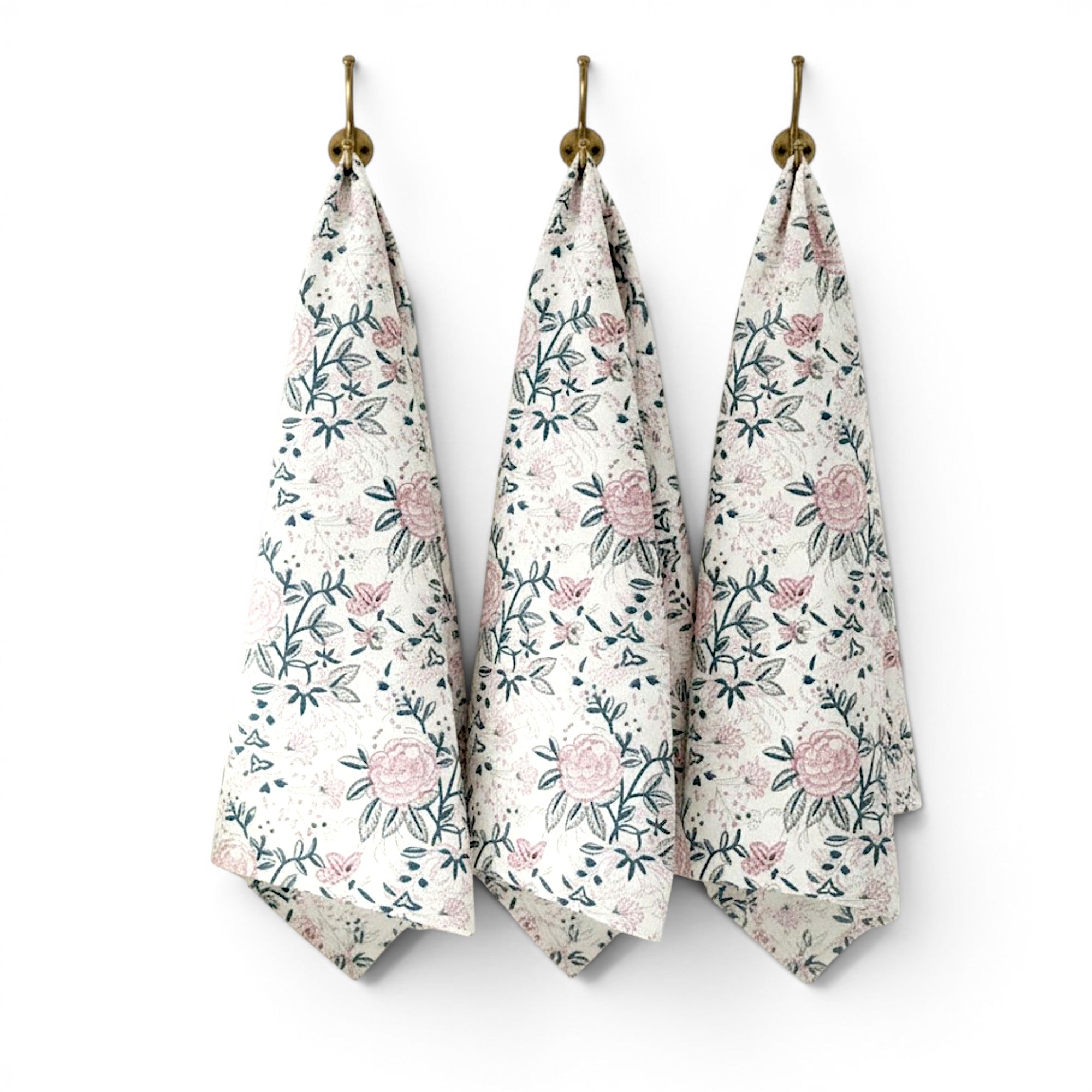 Hand Block Print Kitchen Towel | Extra Large Cotton with Hanging Loop