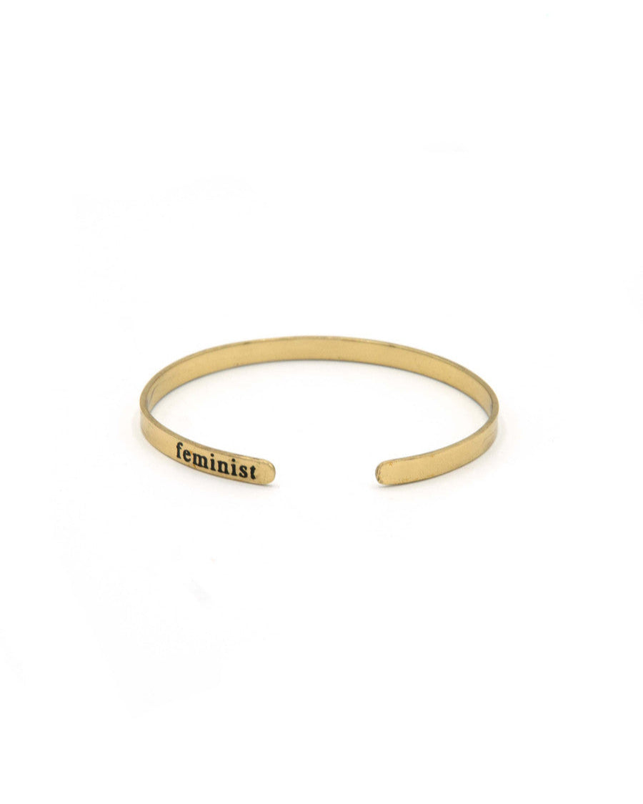 Subtle Brass Feminist Cuff | Fair Anita