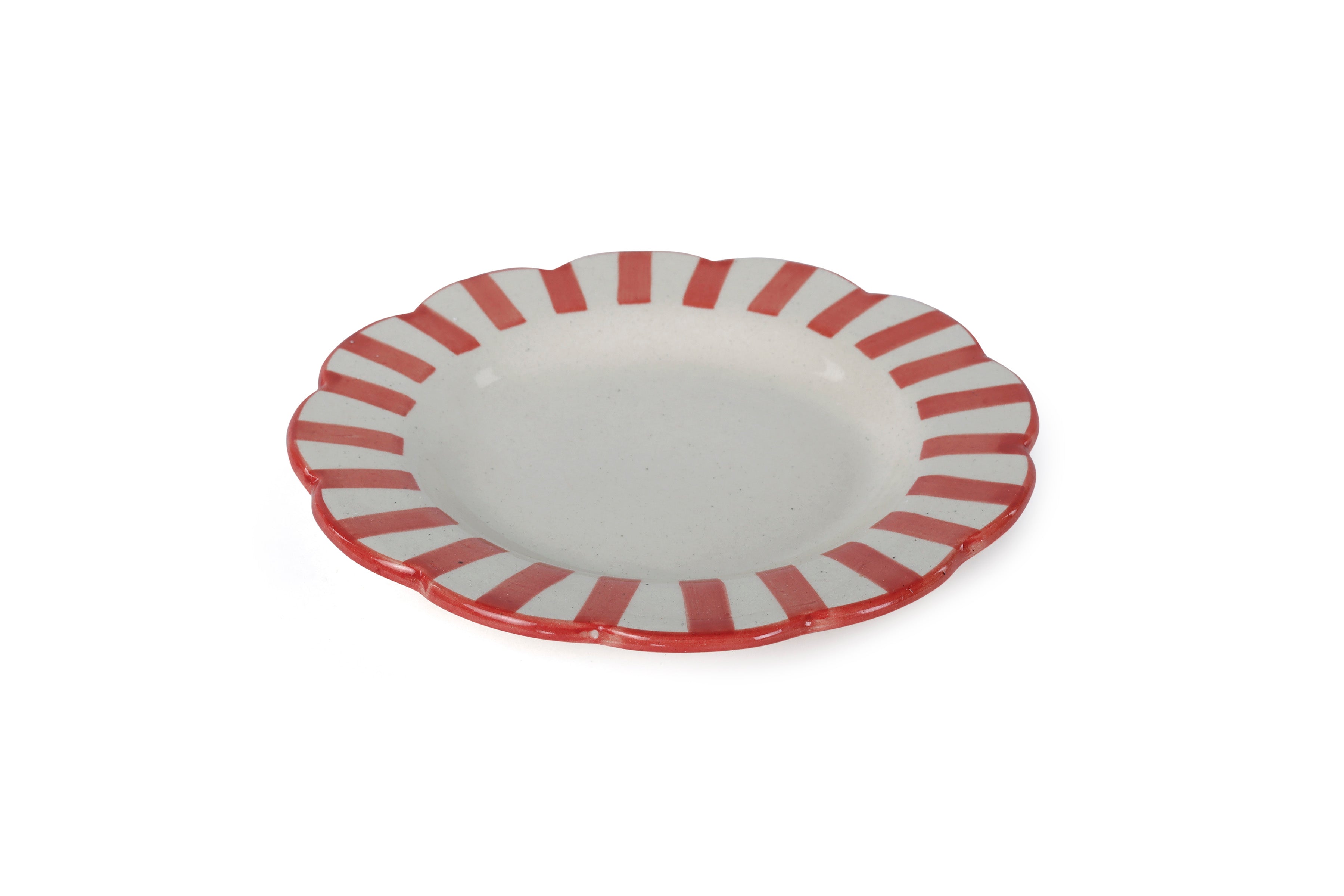 Ceramic Stripe Salad Plate - Thumbnail 3