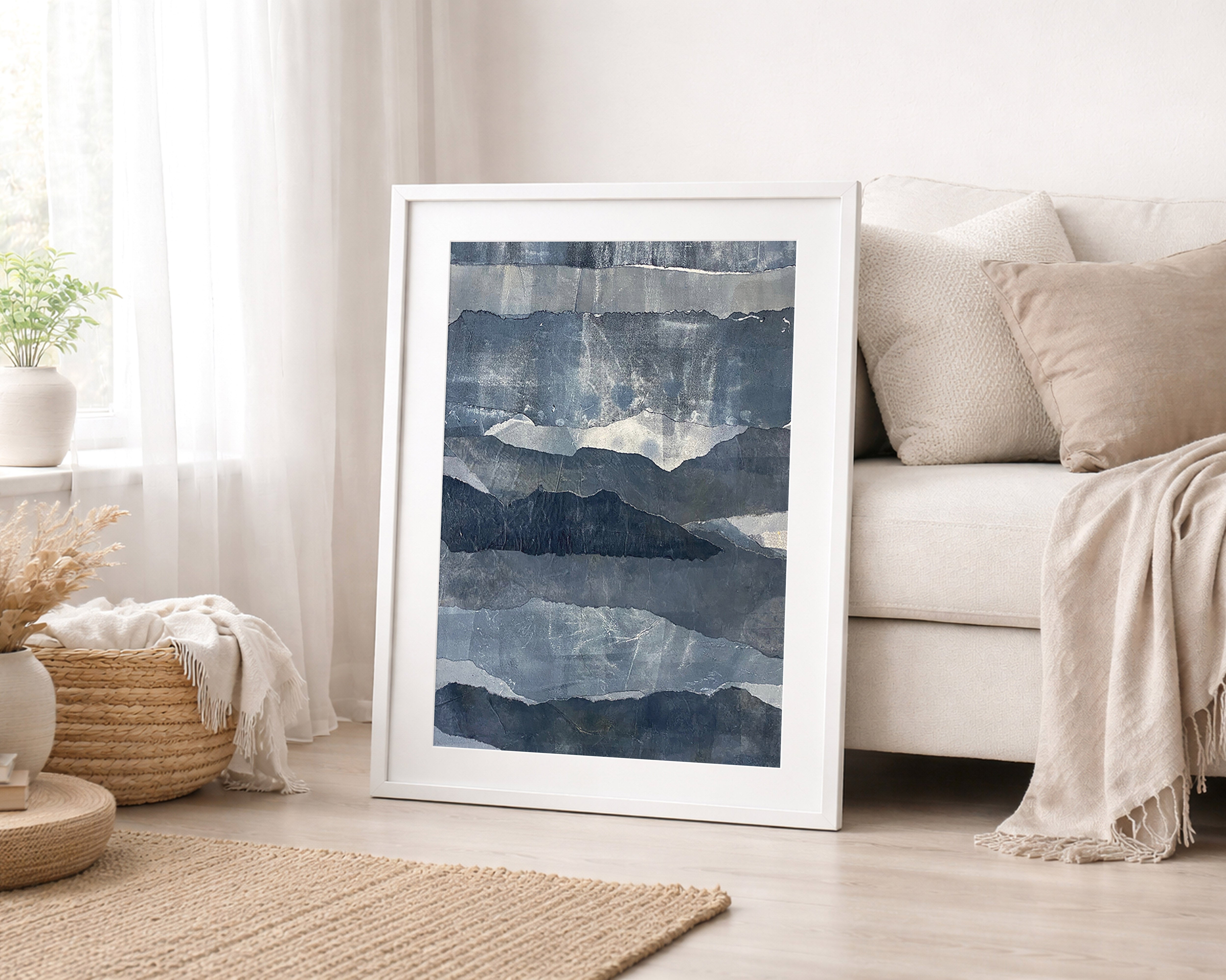 Blue Ridges Large Framed Print