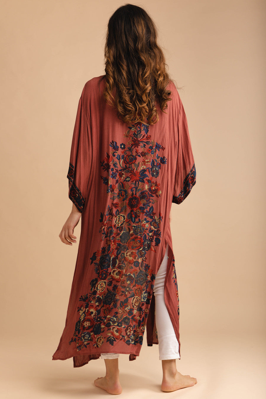 Long Floral Kimono Cover Sienna