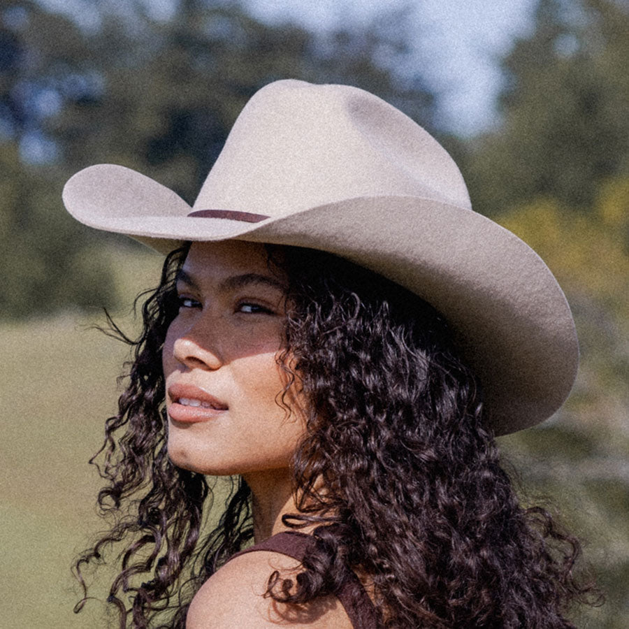 Karina Wool Cowboy Hat - Taupe