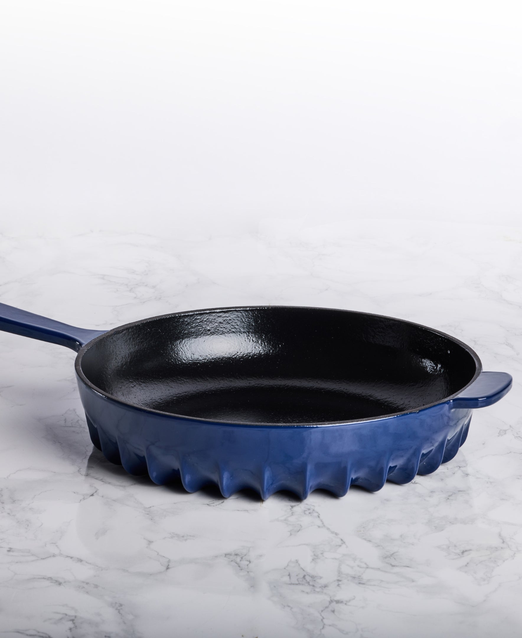FIREUP Rapid Heat Enameled Cast Iron Oxford Blue Frying Pan, 10 In.