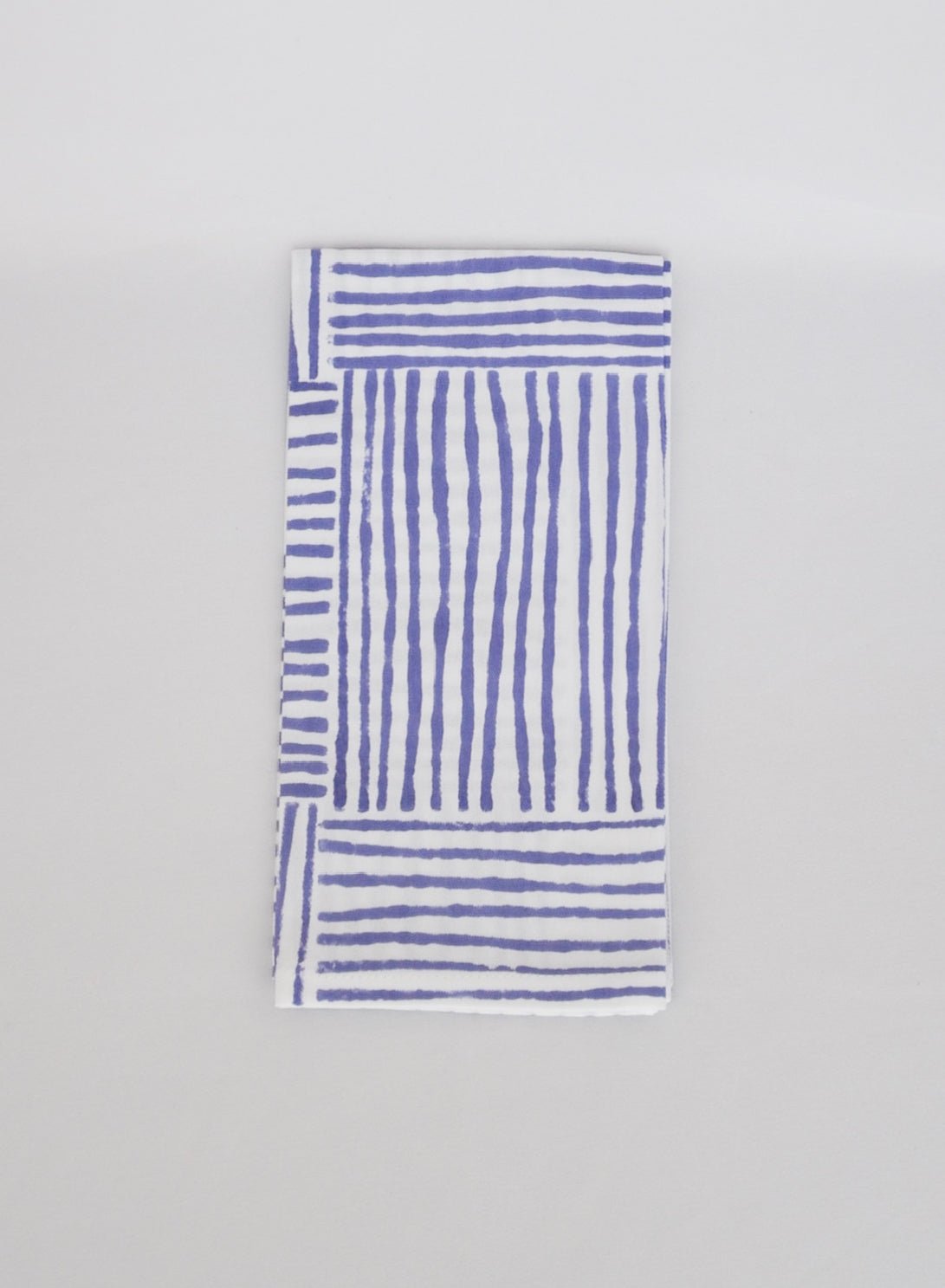 Organic Napkins (set of 4) - Striped, Periwinkle - The Mended Company