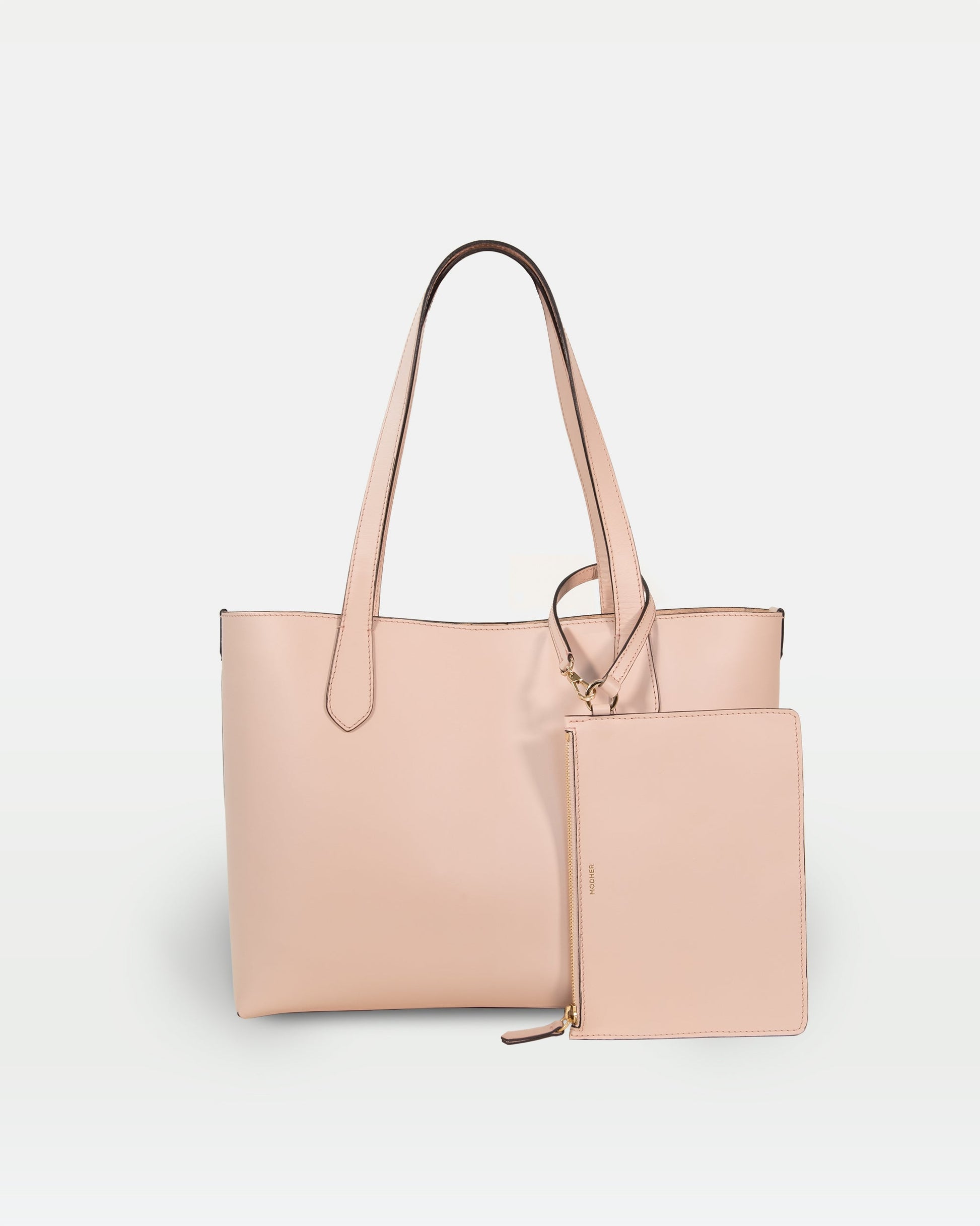 MODHER tote bag in Rosa vegetable tanned Italian leather#color_rosa