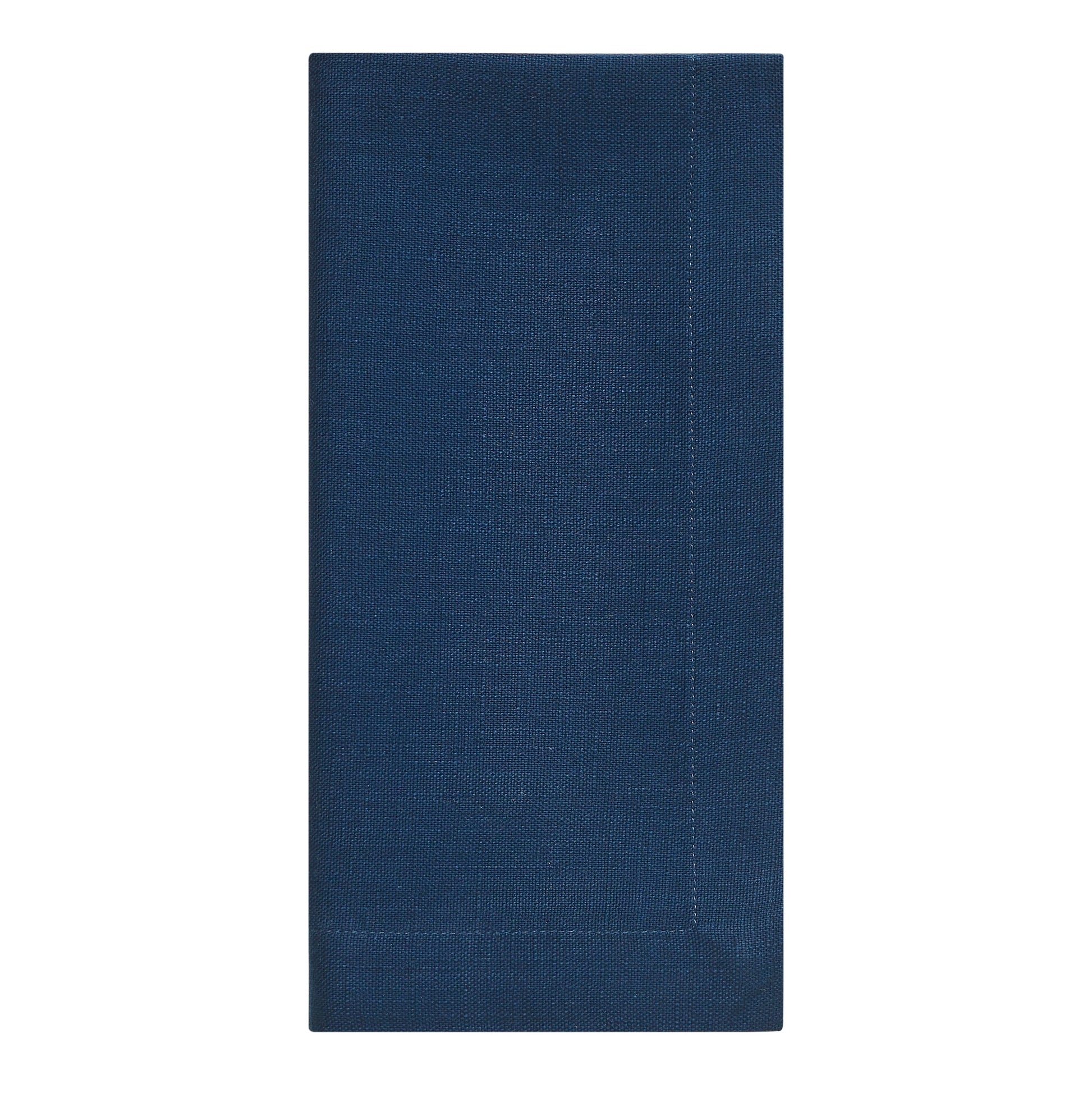 NP-4801-2020_3|Single folded navy blue linen-feel cloth dinner napkin, durable and elegant for dining, parties, or everyday use.