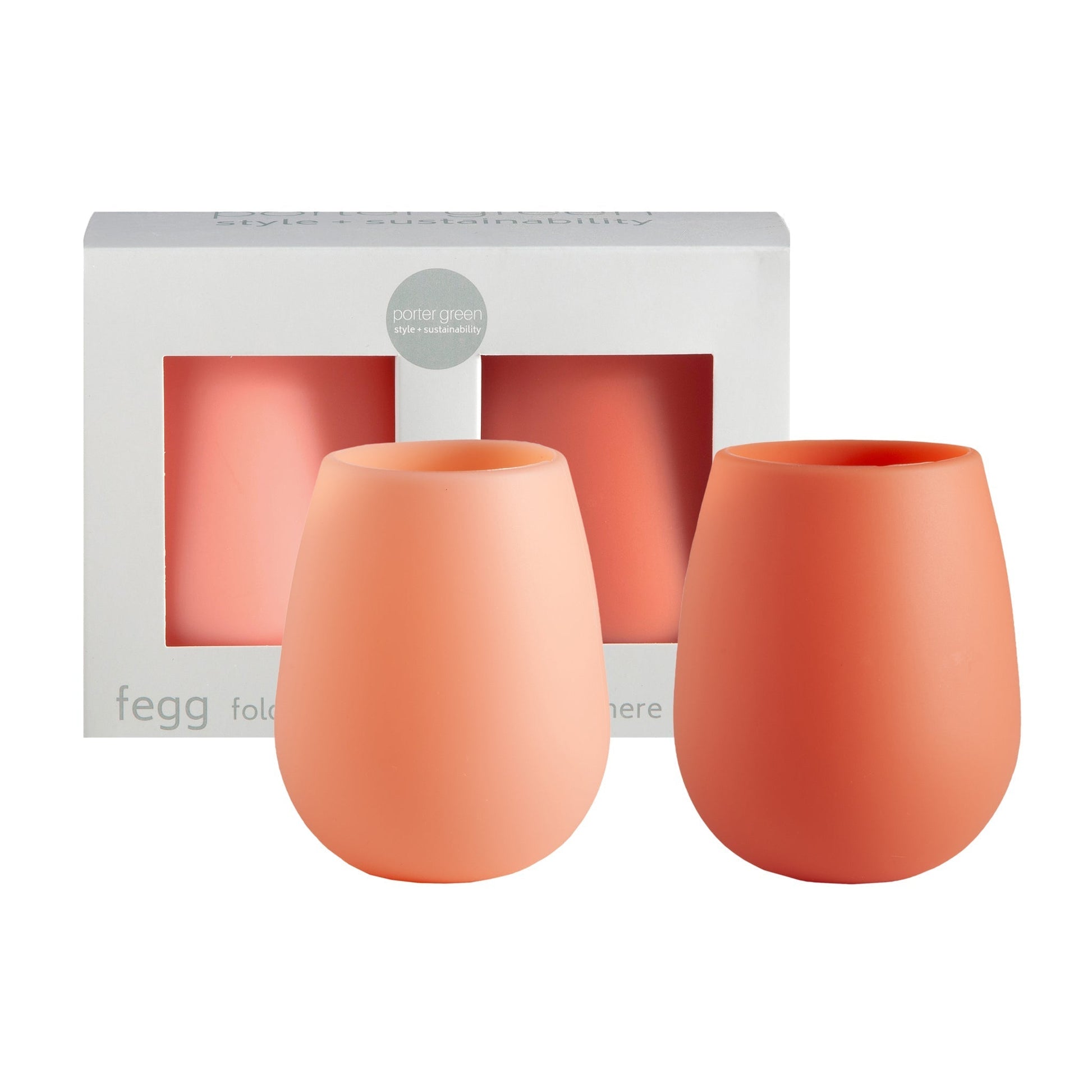 terra + peach | fegg | silicone unbreakable glasses - porter green | style + sustainability