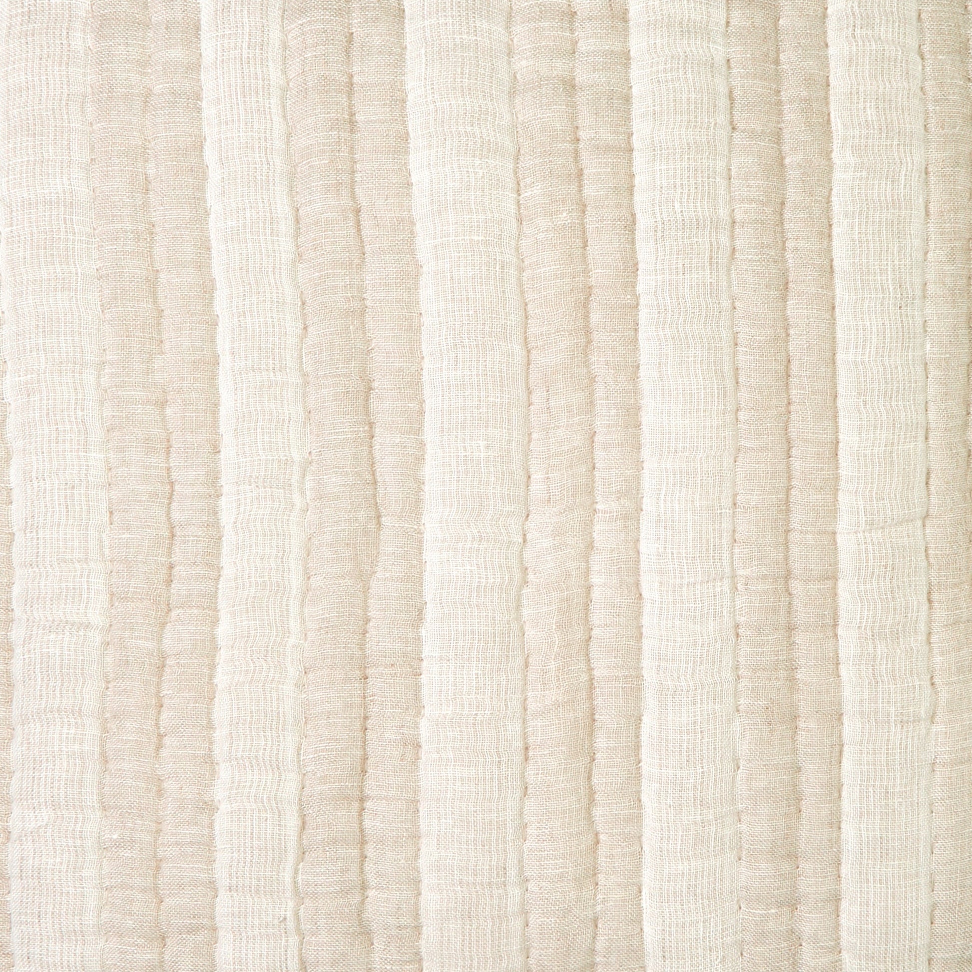 ES-318-2626_2|Cozy beige quilted fabric with a prominent vertical striped pattern. Creates an inviting and warm bedding aesthetic.