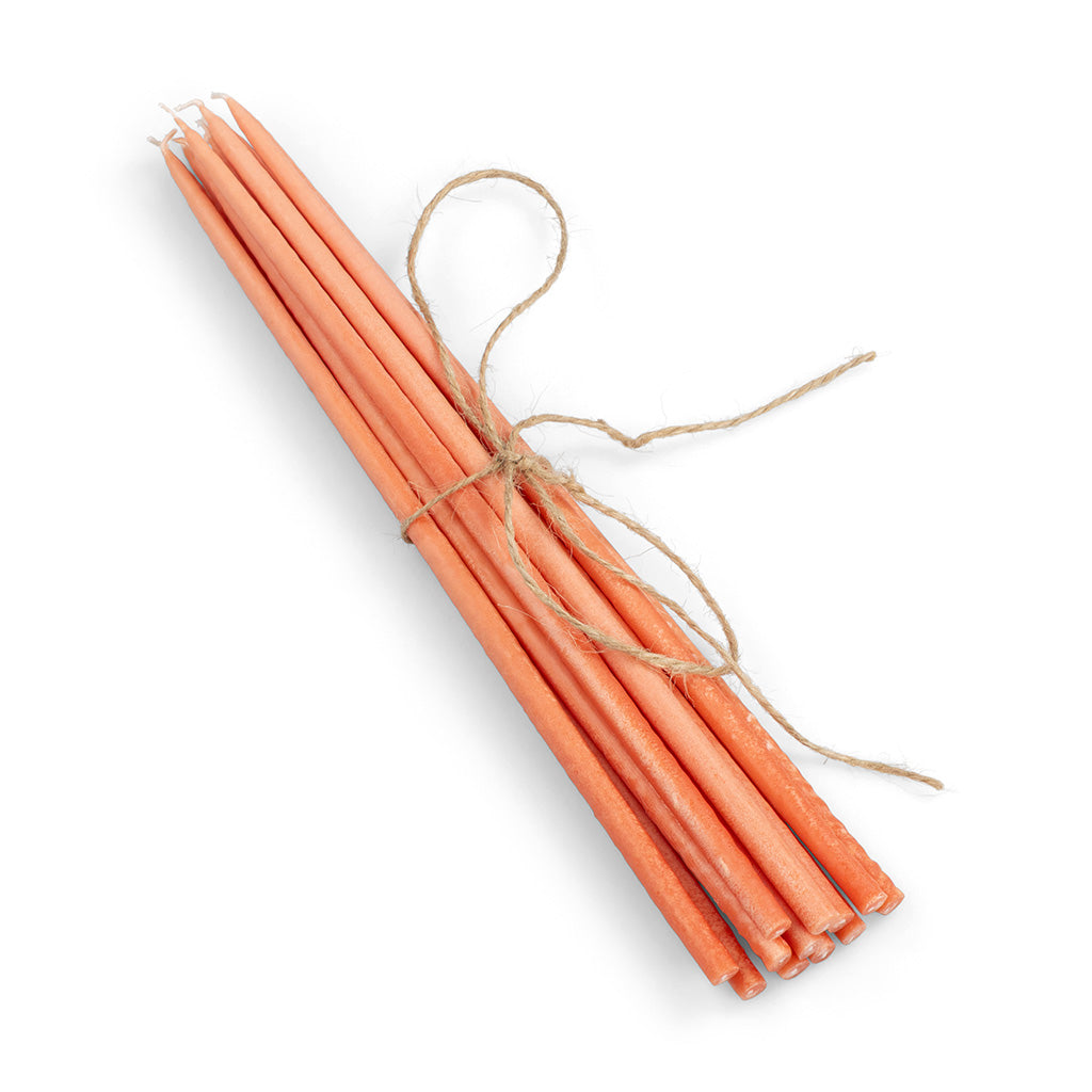 Thin Taper Candles - Rust