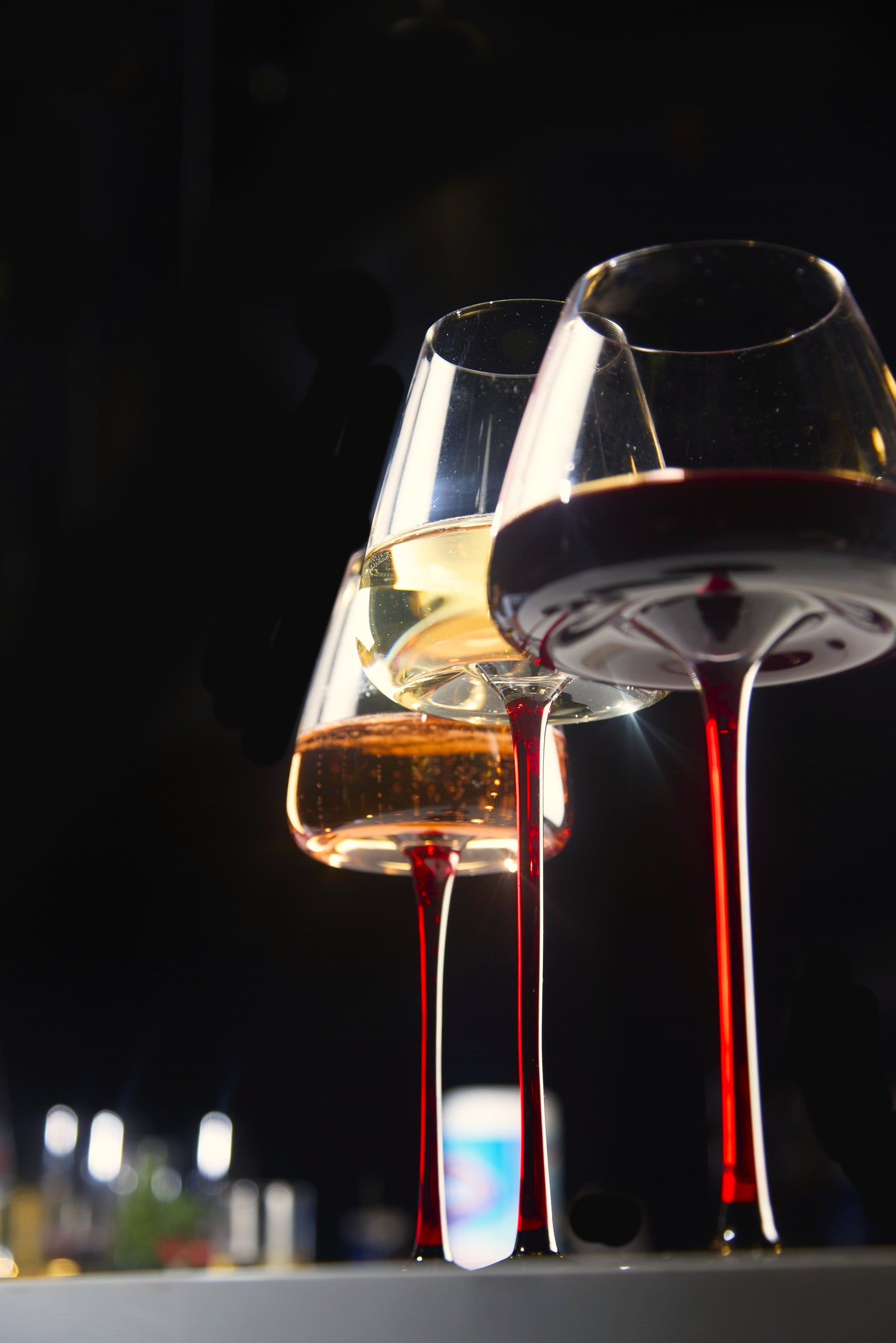 Concave Wine Glasses - 20oz crystal large wine glass set
