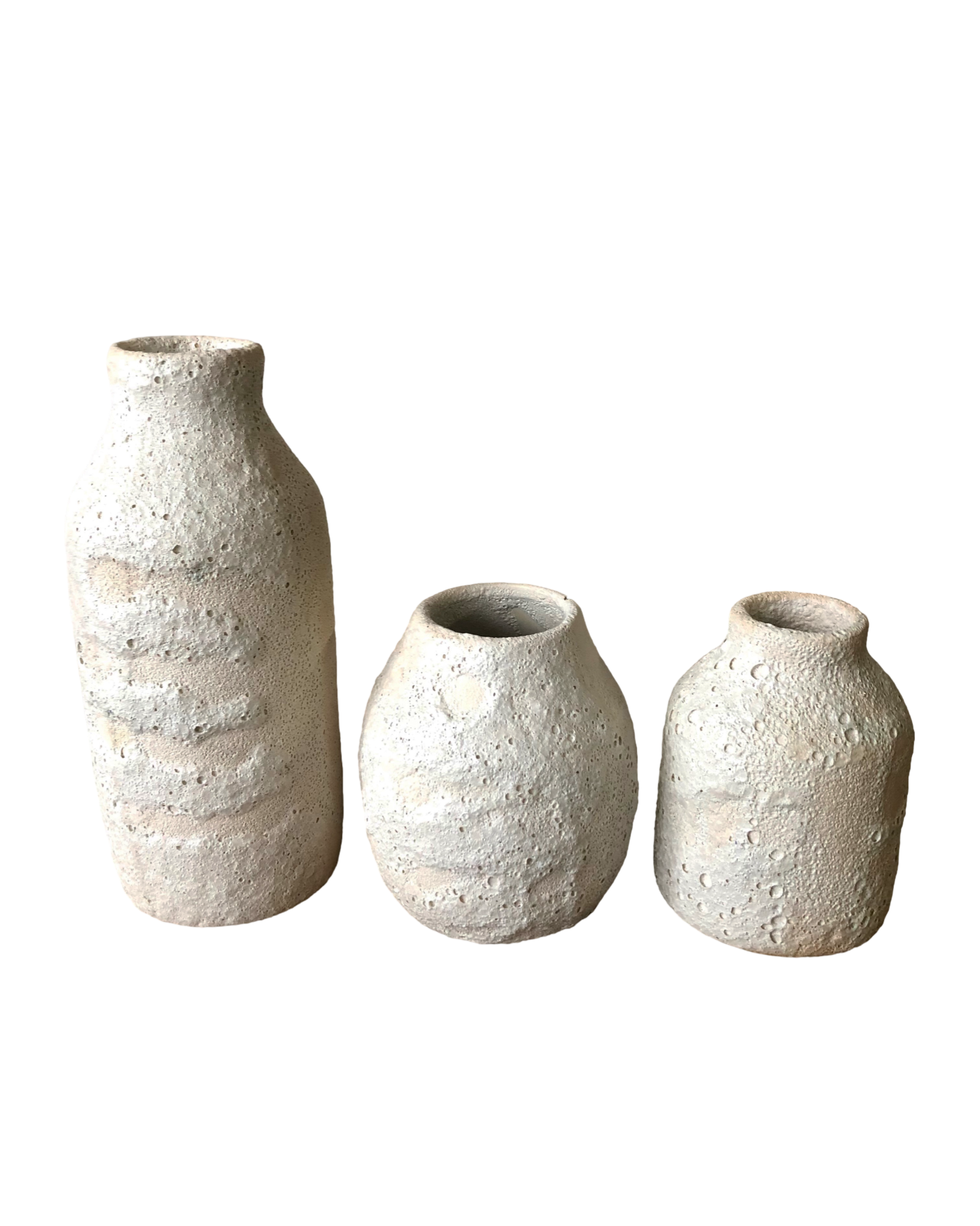 White Crater Vases
