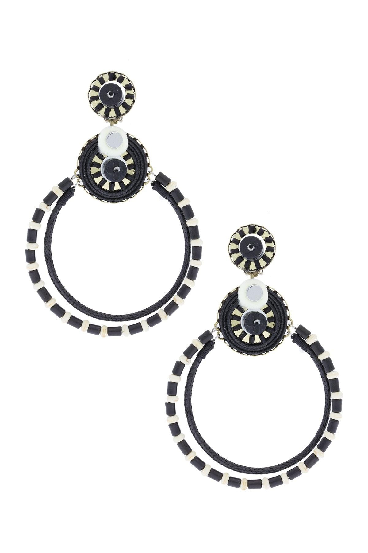 Horace Clip-On Statement Earring - Black