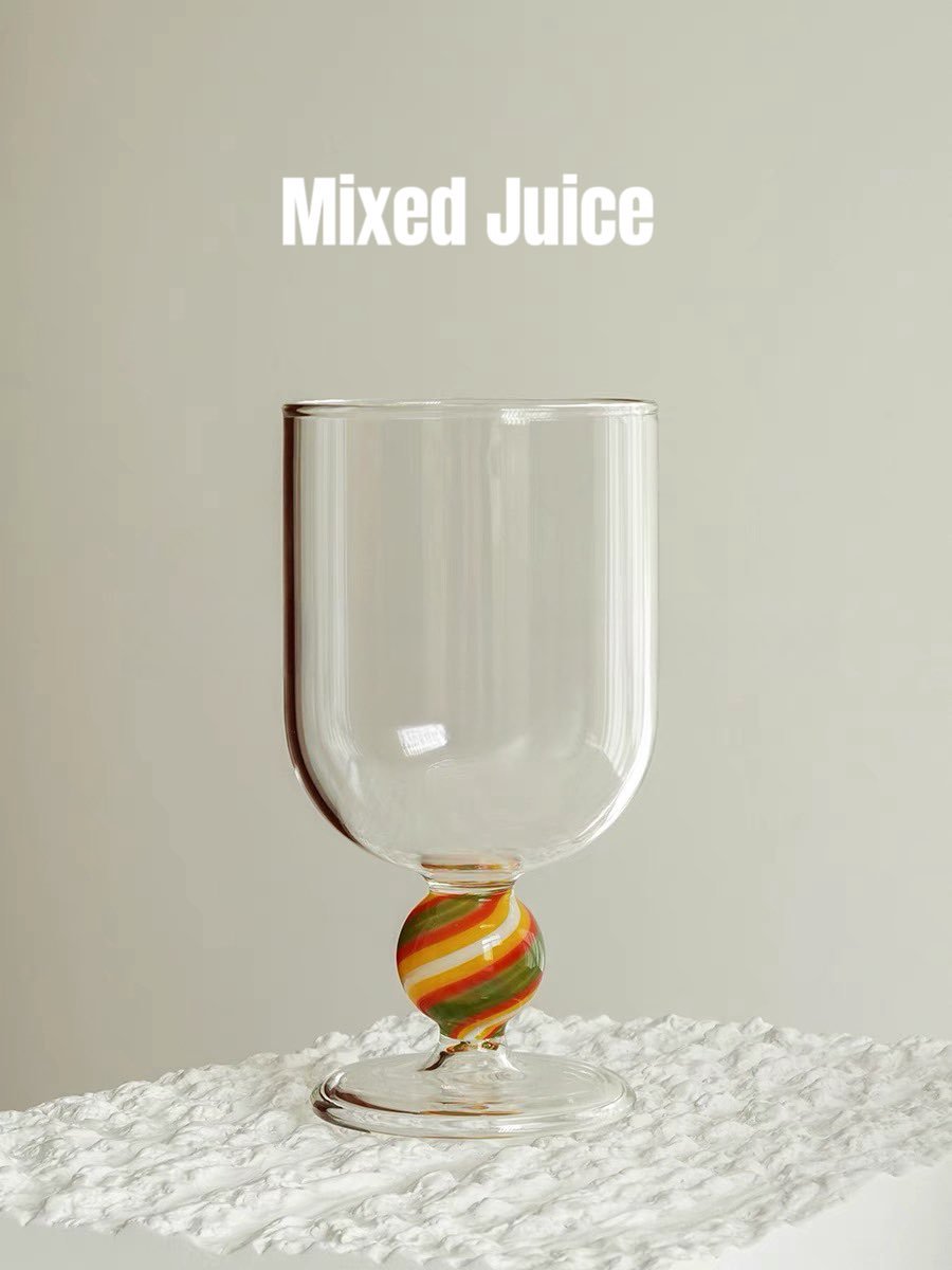 Gumballs Wine Glass - Eclectic Whimsical Coloured Cocktail Glasses - Stemware - Gumballs Wine Glass - Mixed Juice - INSPECIAL HOME
