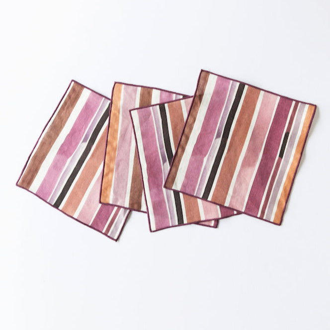 Lisbon Stripe Cocktail Napkin Set