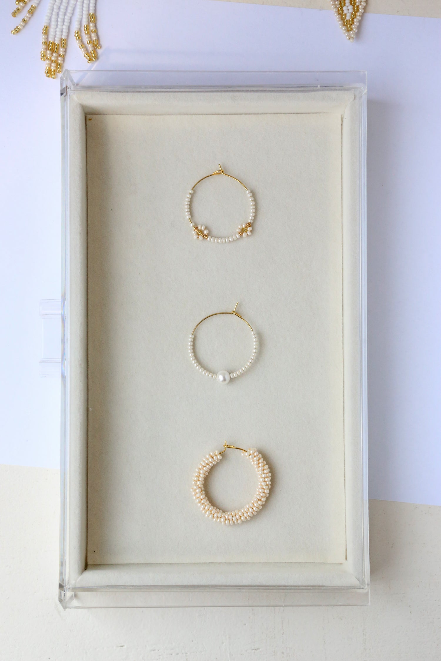 Pearl Floral Hoop