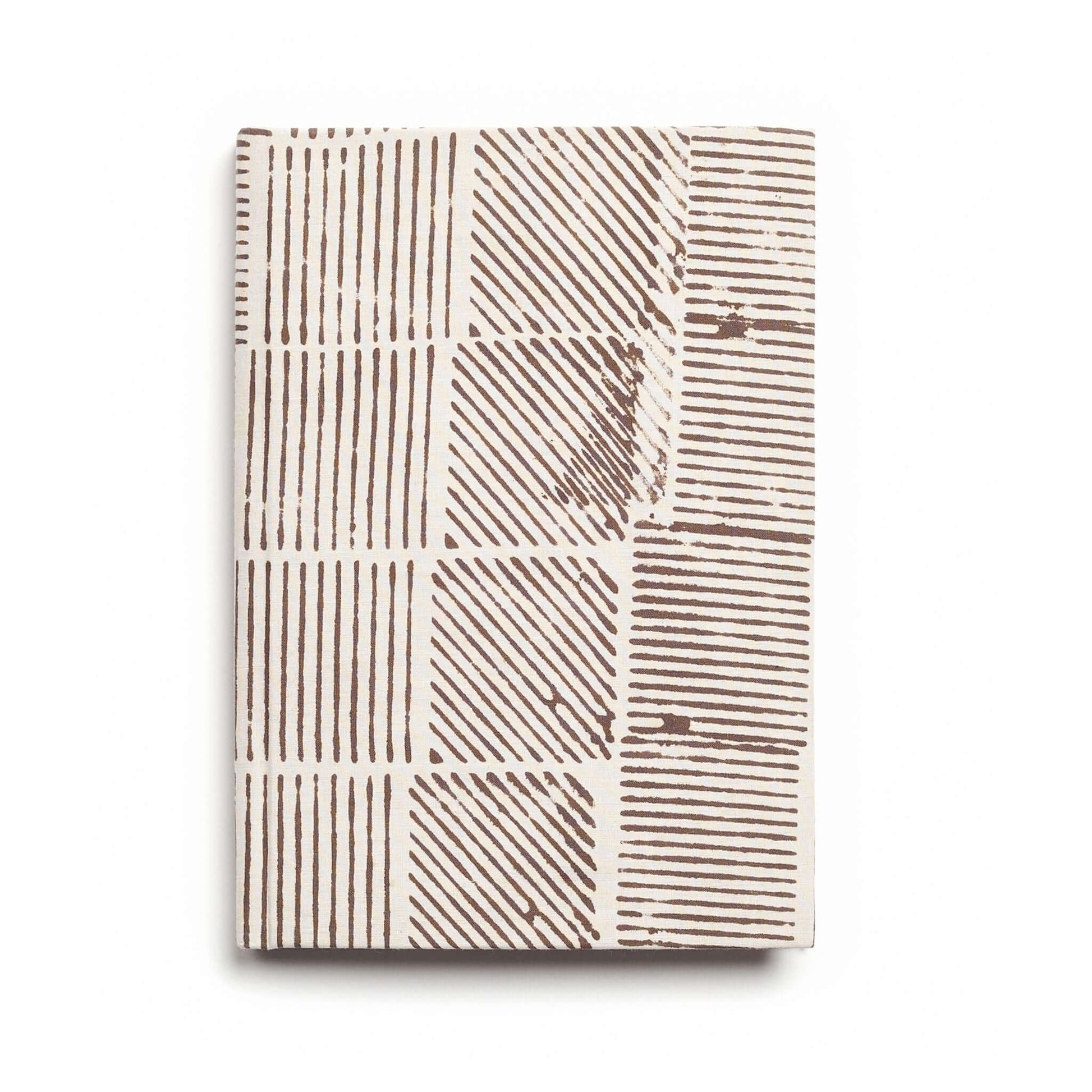 Bistre Black Zero Waste Handmade Artisanal Journal with patterned cover design