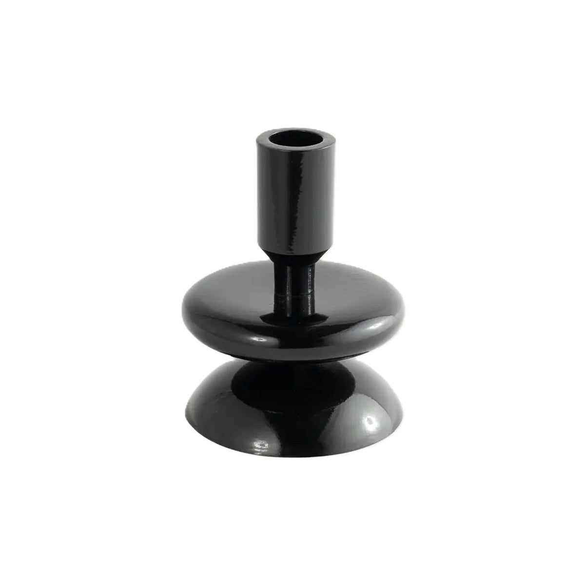 Black Aluminum Candle Holder for Home Décor, 5 Inch