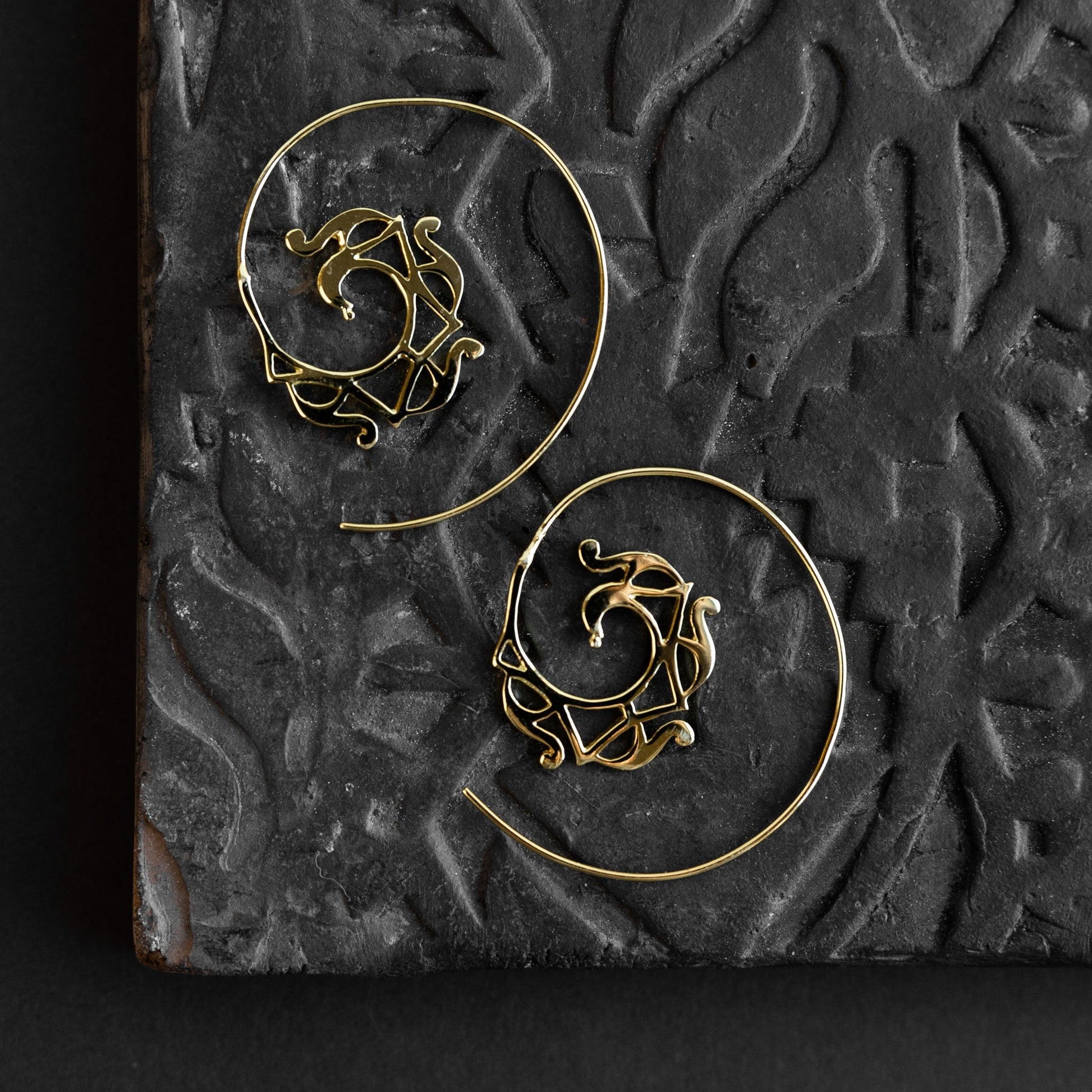Katani Gold Swirl Hoop Earrings - Ten Thousand Villages