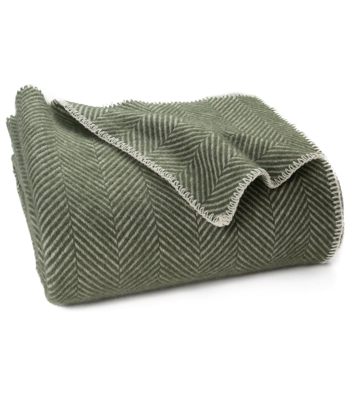 Highland Tweeds BIG Throw ~ Evergreen Herringbone ~-Throws and Blankets-[bar code]-Prince of Scots