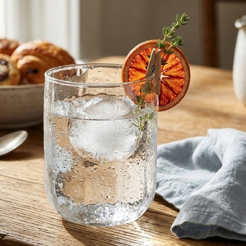 Hammered Water Glass Natural 4x3 Inches - Casa Amarosa