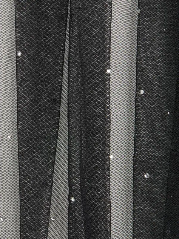 Glamazon Sheer Crystal Scarf Black