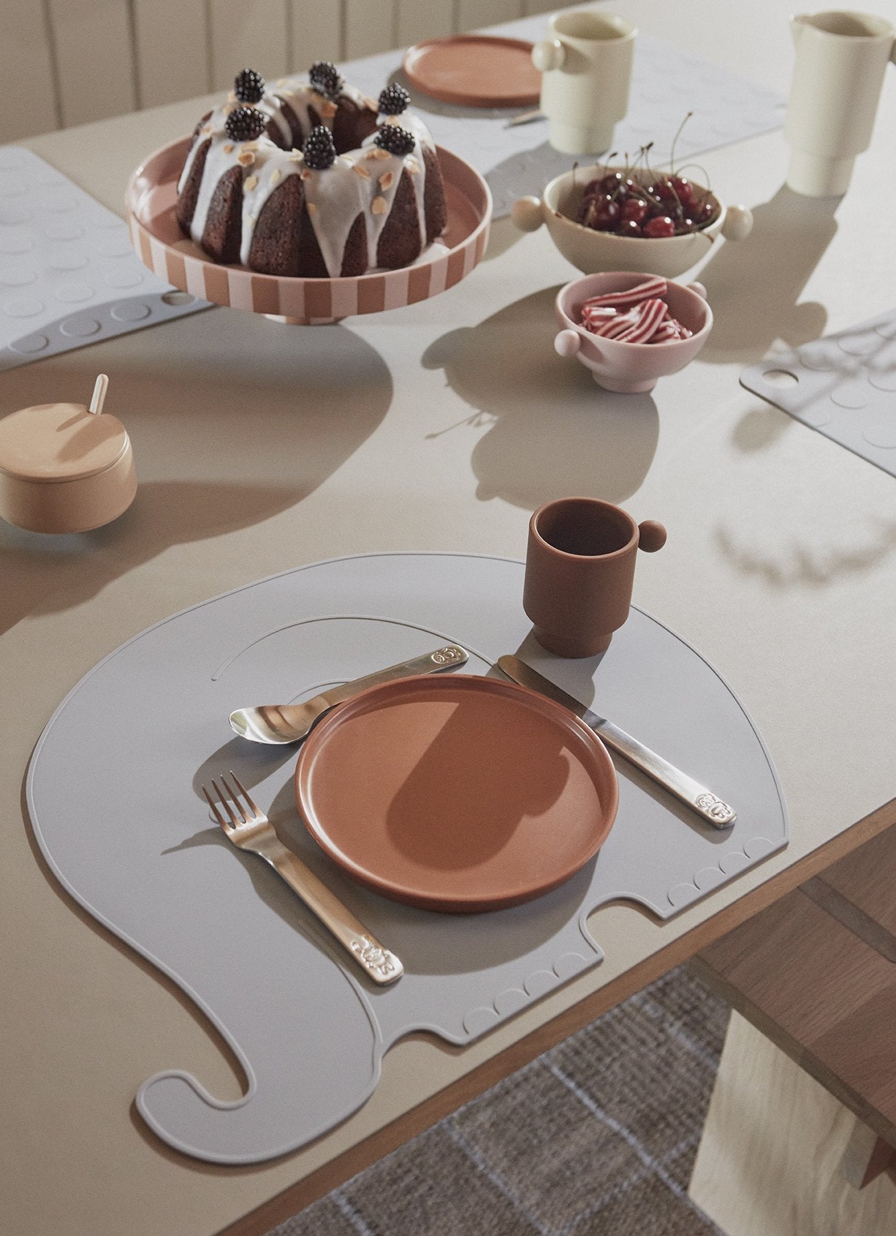 Placemat Henry Elephant Pale Blue By Oyoy 2