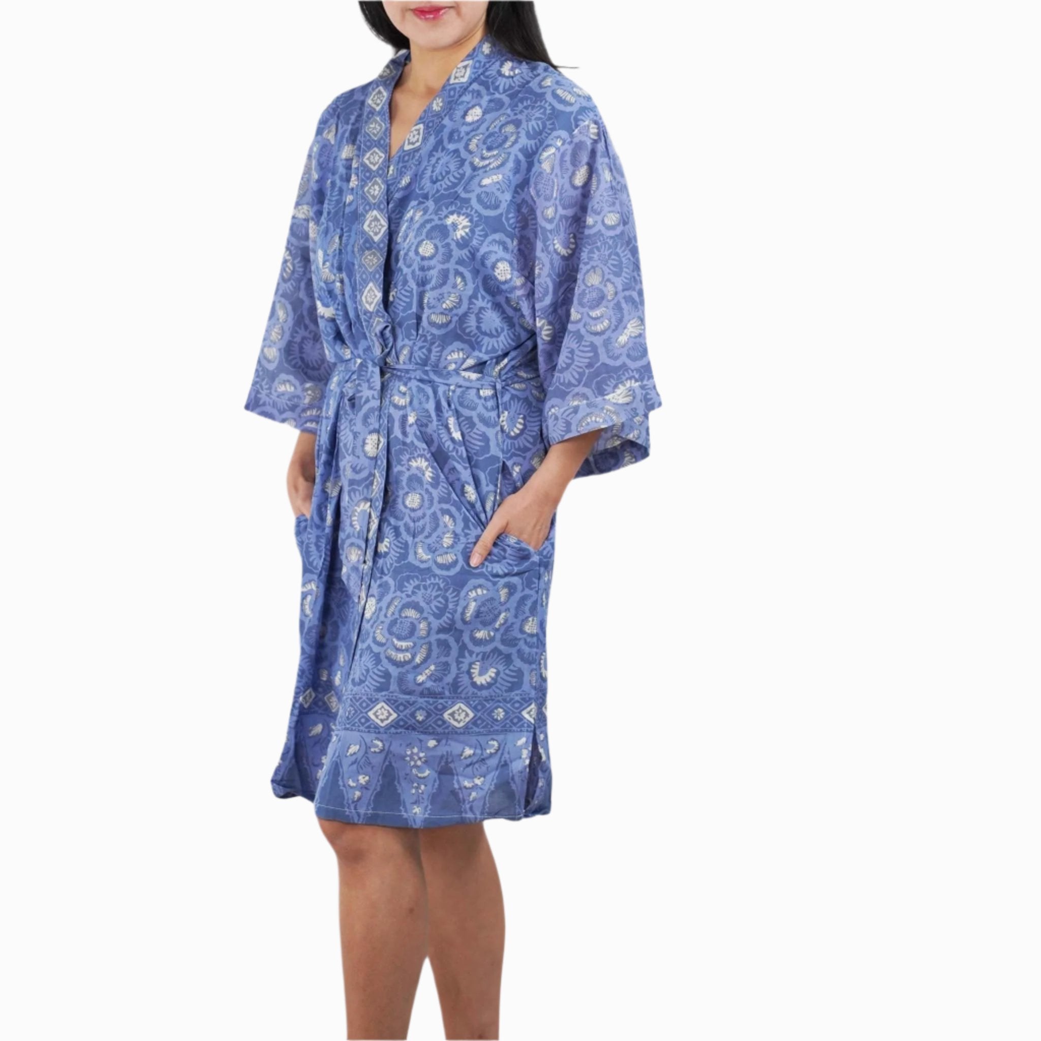 Hand Dyed Batik Robe/ Kimono