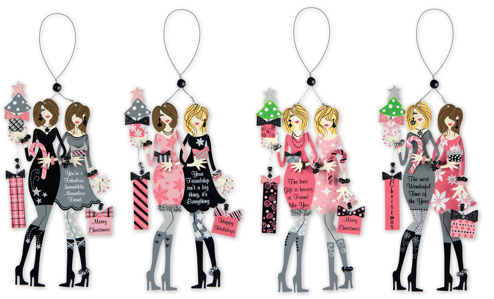 Fabulous Friends Ornaments - Set of 4