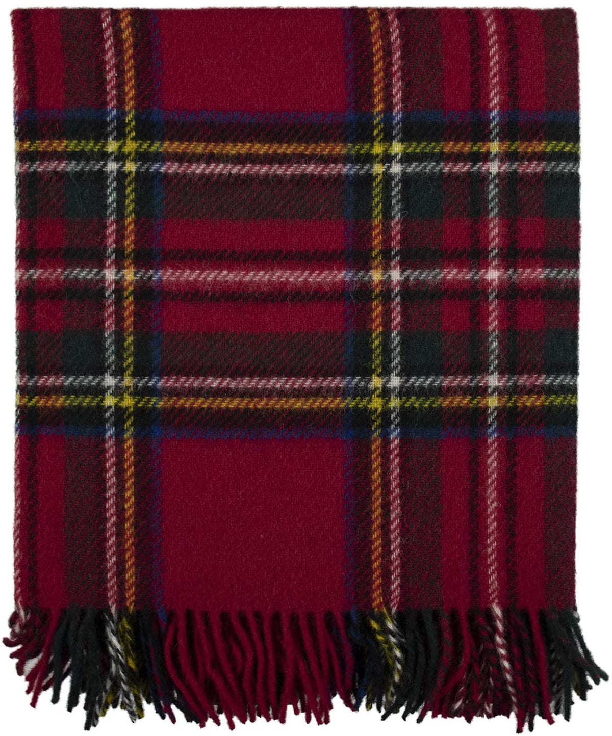 Prince of Scots Highland Tweed Pure New Wool Throw ~ Royal Stewart ~-Throws and Blankets-810032750831-J4050028-12-Prince of Scots